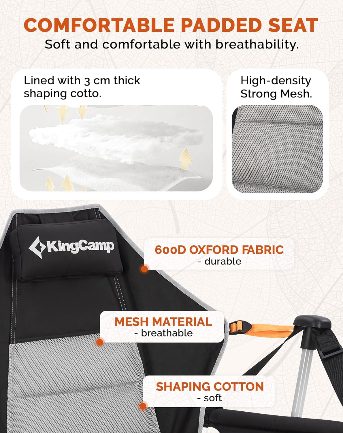 Hammock Camping Chair Swing Folding Seat with Footrest