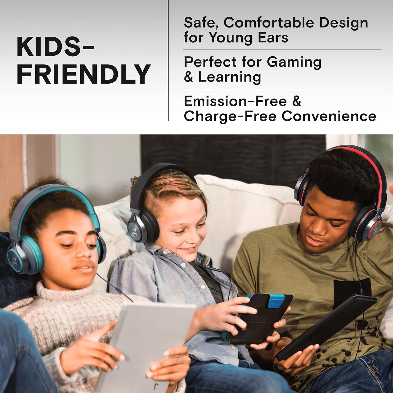 Wired On Ear Headphones With Mic Volume Control 3.5mm
