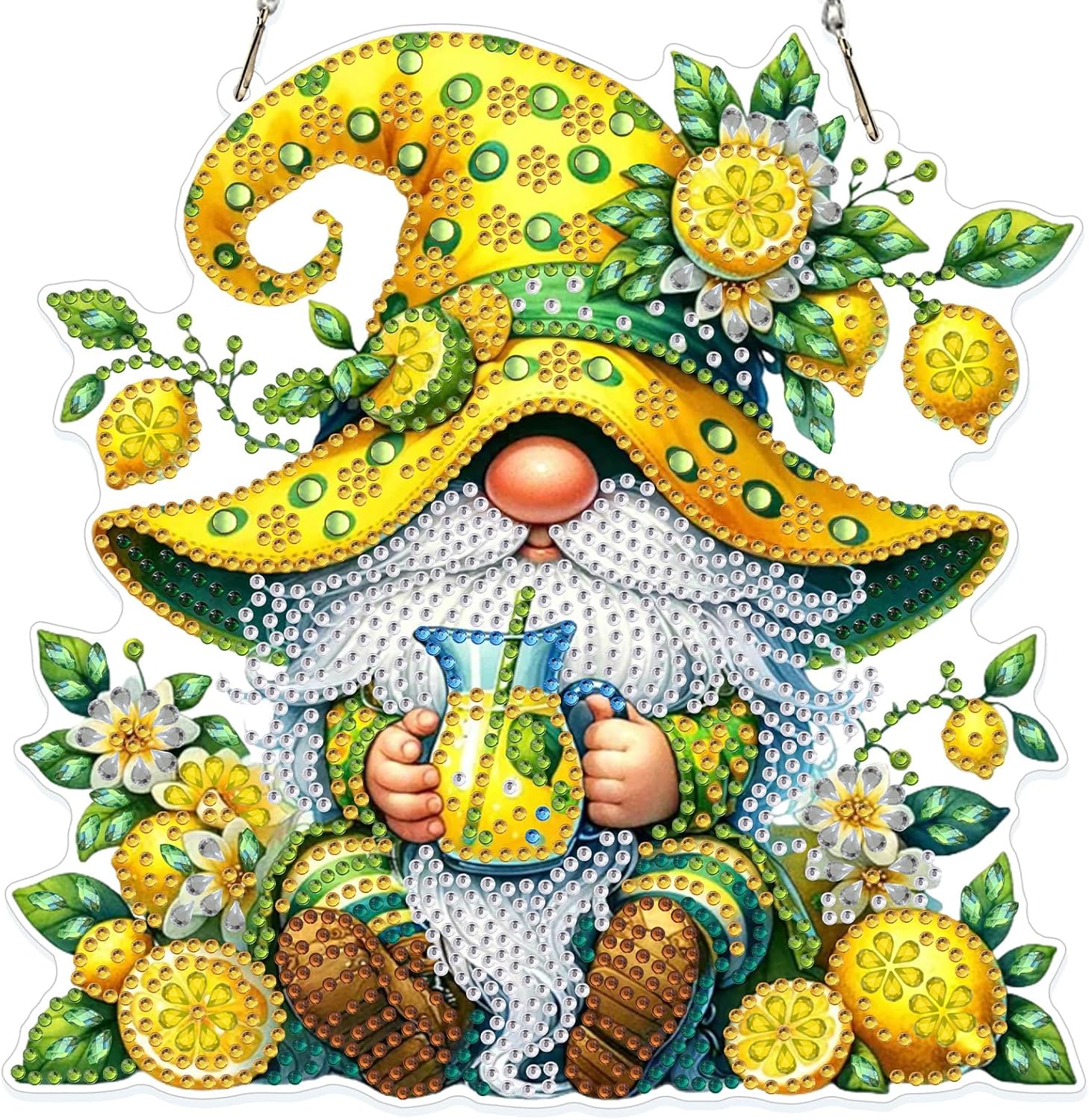 Lemon Gnome Diamond Art Hanging DIY Kit Double Sided Decor