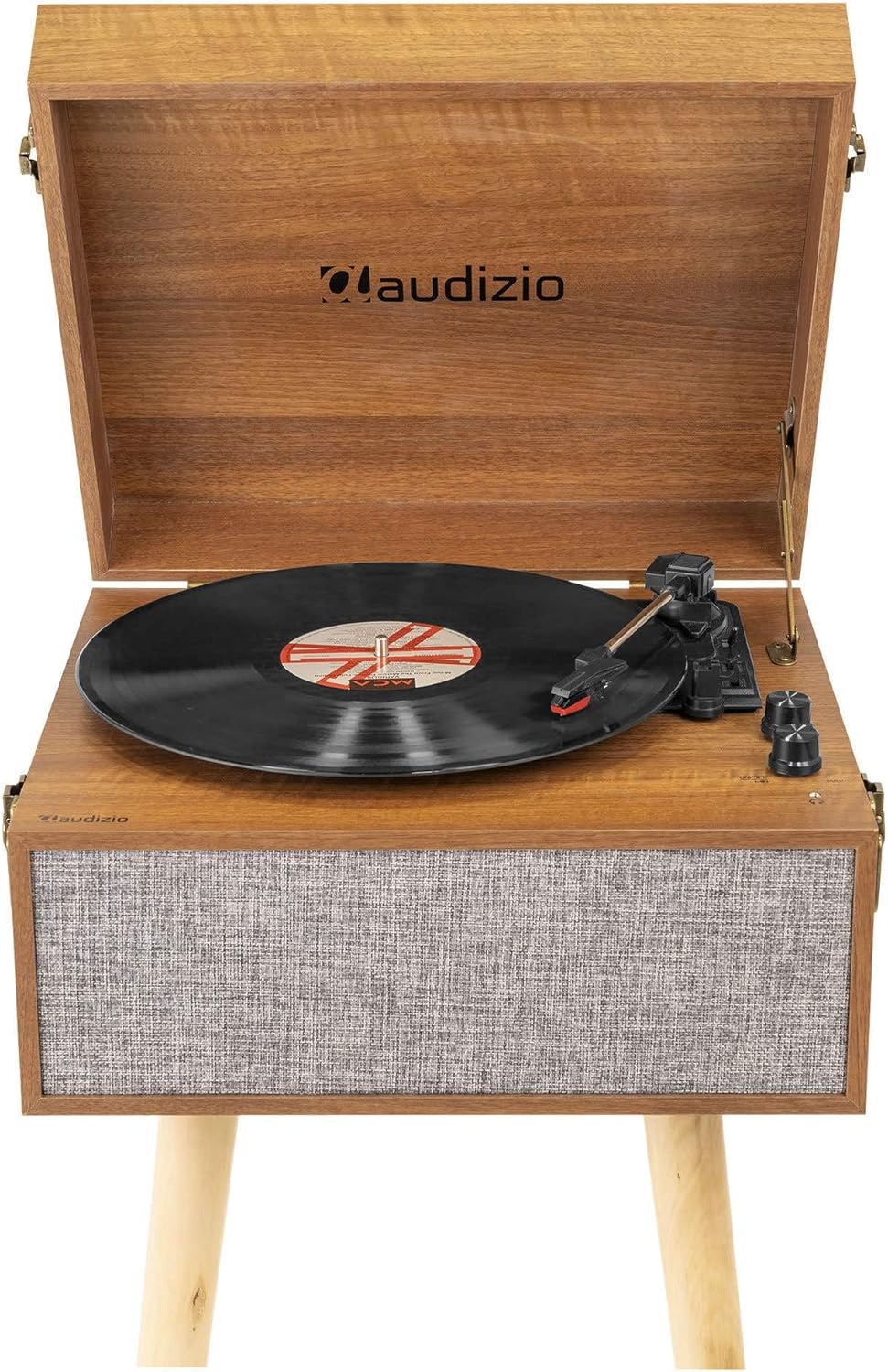 Retro Record Player with Legs Bluetooth Vinyl Turntable MP3 Recorder