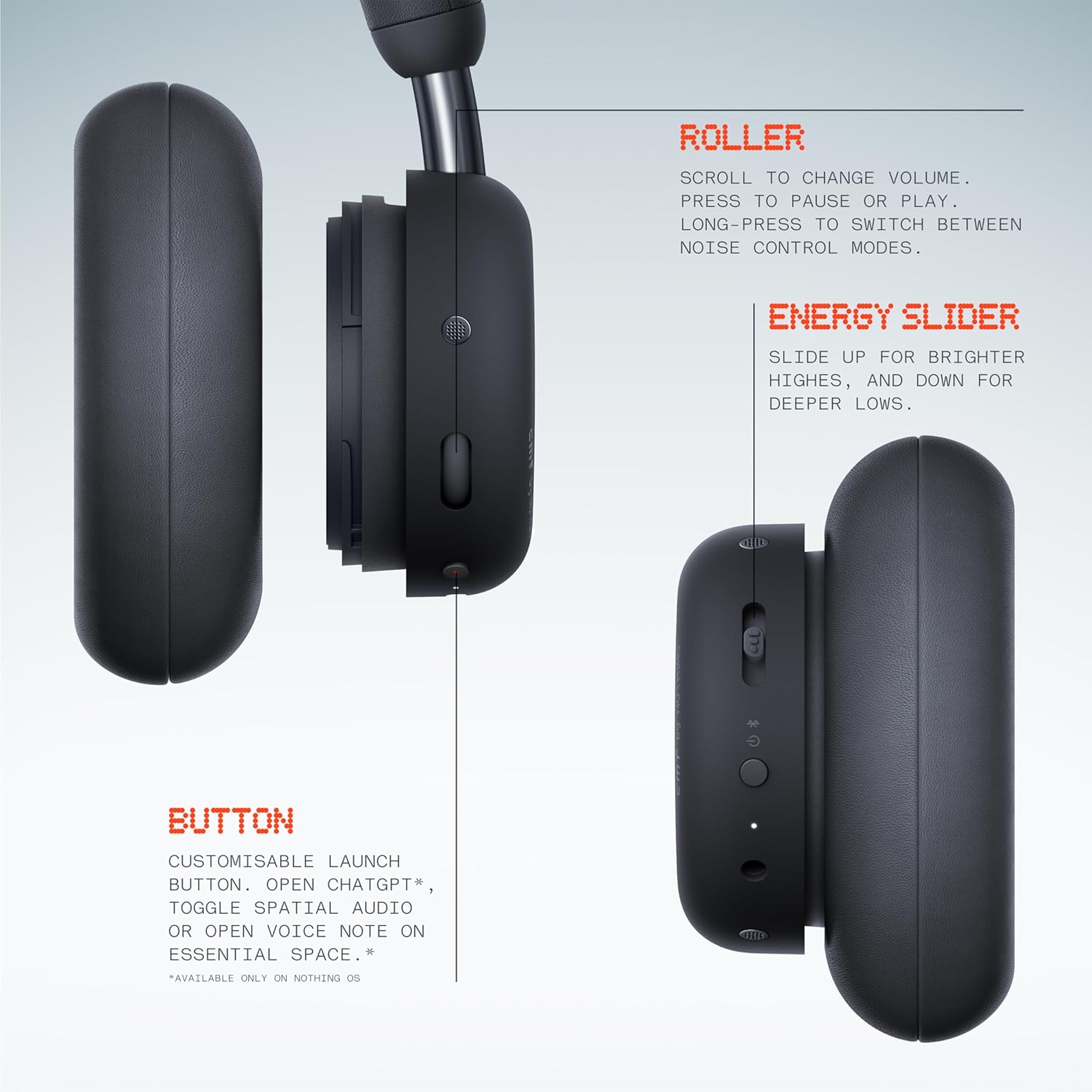 Wireless ANC Over Ear Headphones 100H Playtime Hi-Res LDAC