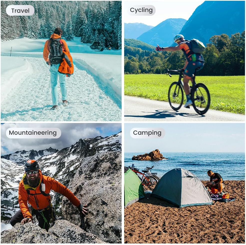 40W Foldable Solar Panel USB C USB A Portable Charger Camping