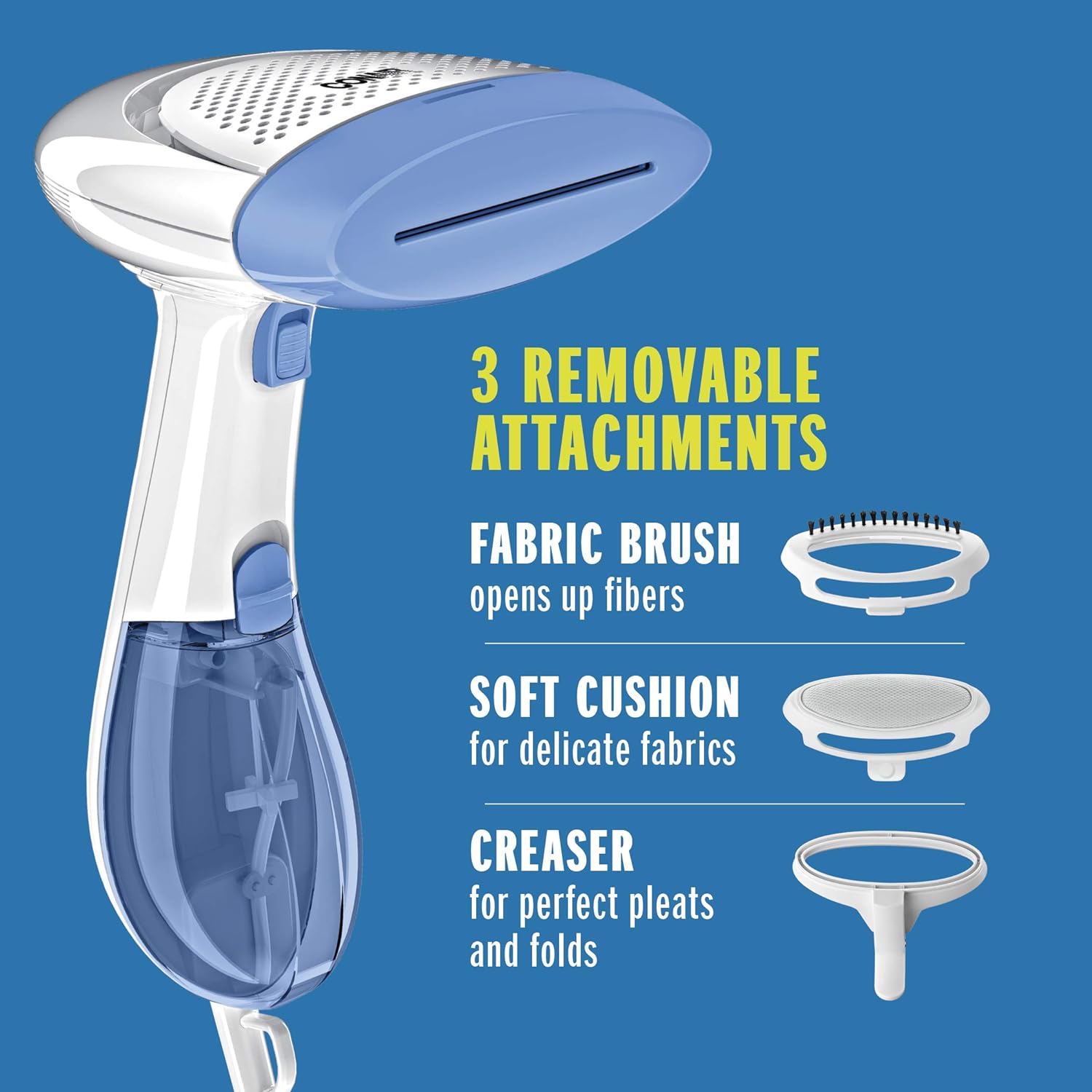 Handheld Garment Steamer Dual Heat 1110W 15min Steam Brush