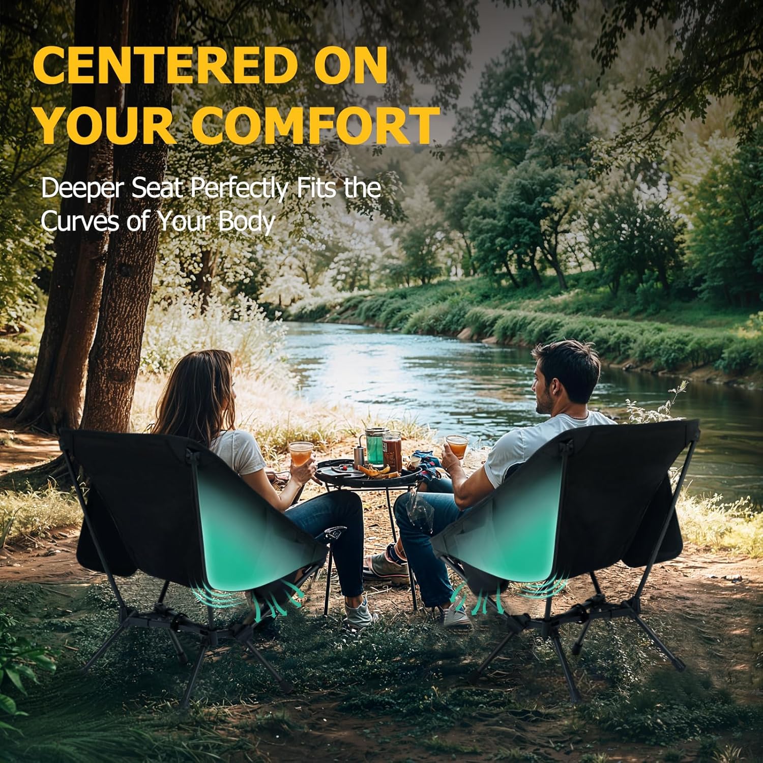 Ultralight Folding Camping Chair 150kg Portable Travel Seat