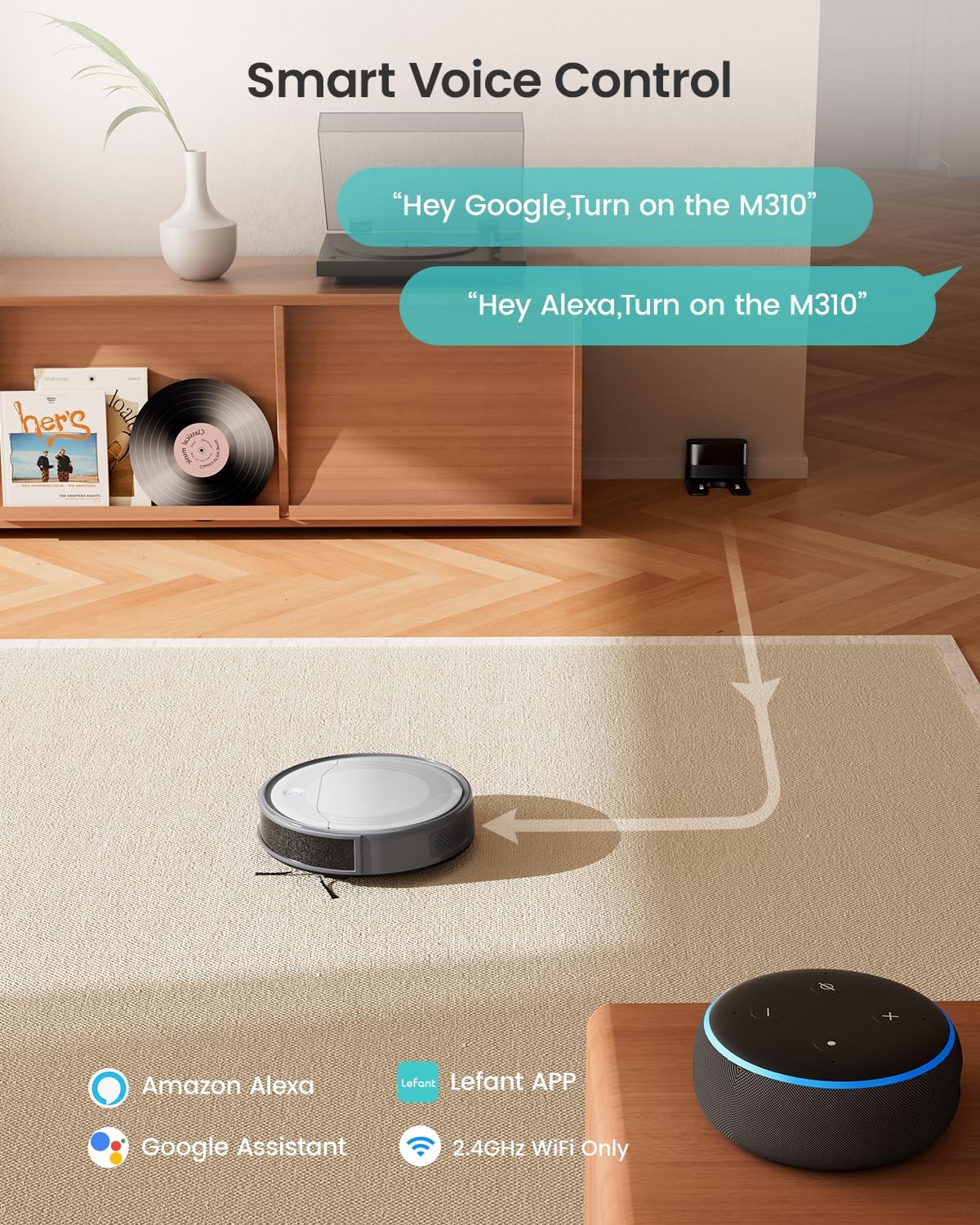Robot Vacuum 4500Pa Slim 180Min App Alexa Pet Hair Cleaner