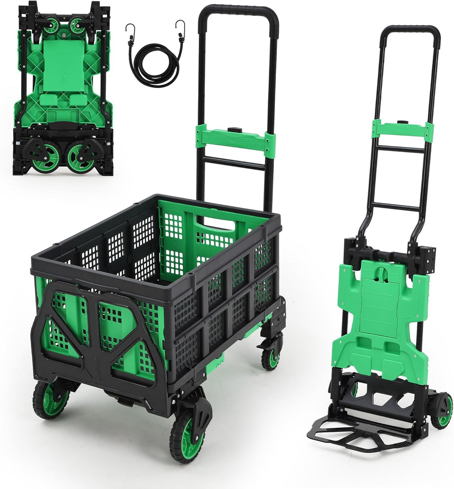 2 in 1 Folding Sack Truck Trolley 150KG Green Dolly