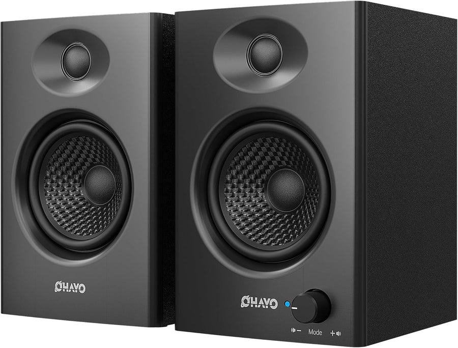 60W Bluetooth Bookshelf Speakers HiFi Stereo USB AUX RCA