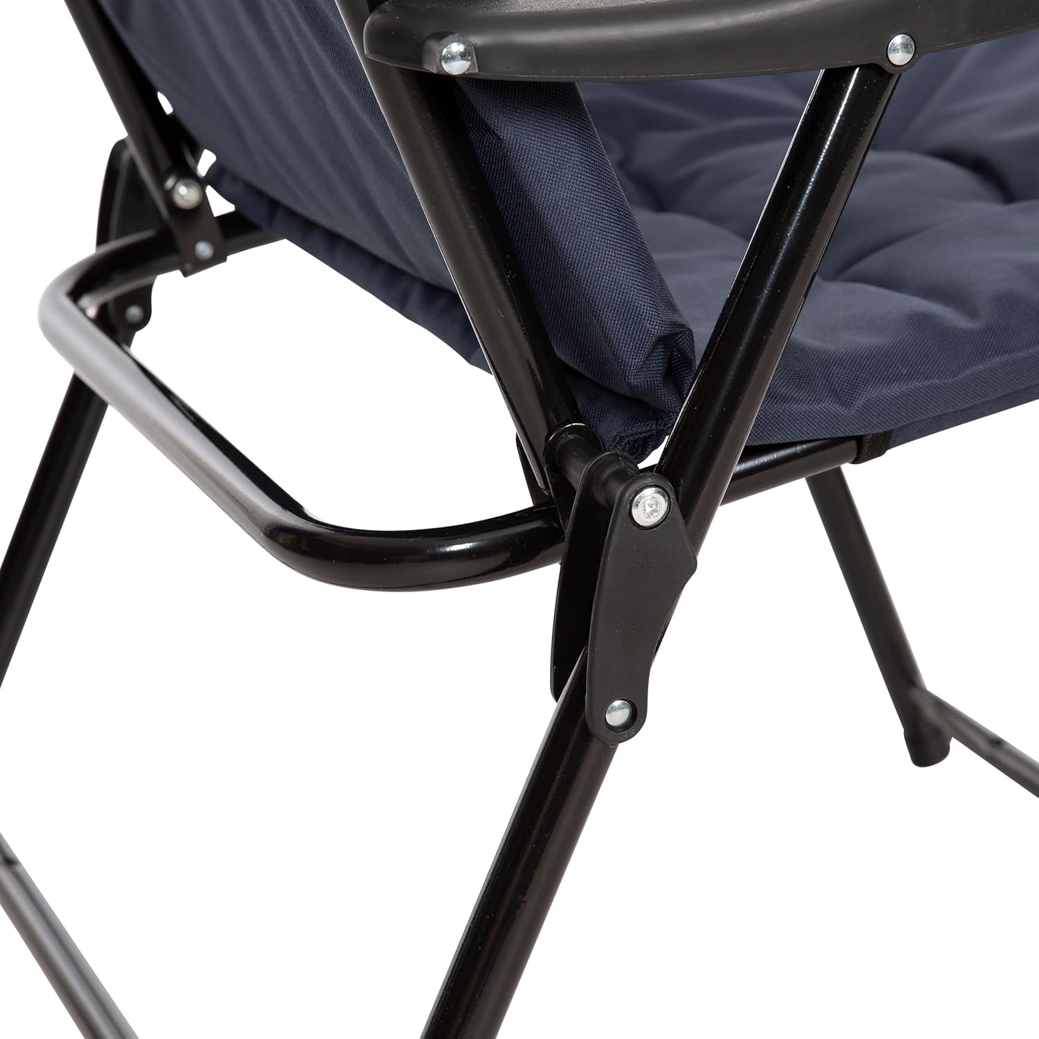 Folding Camping Deck Chair Foam Padded Navy
