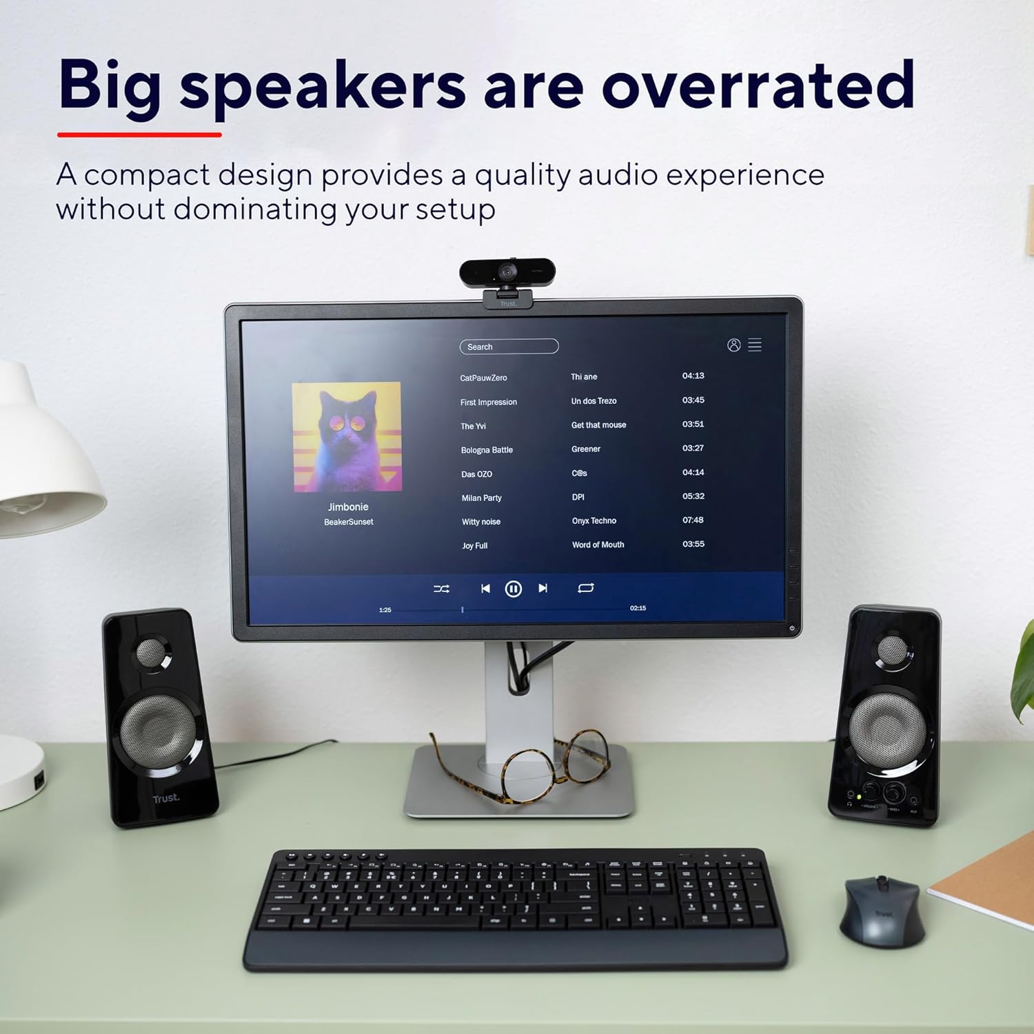 PC Speakers 36W Stereo USB Powered Desktop AUX Bass Control