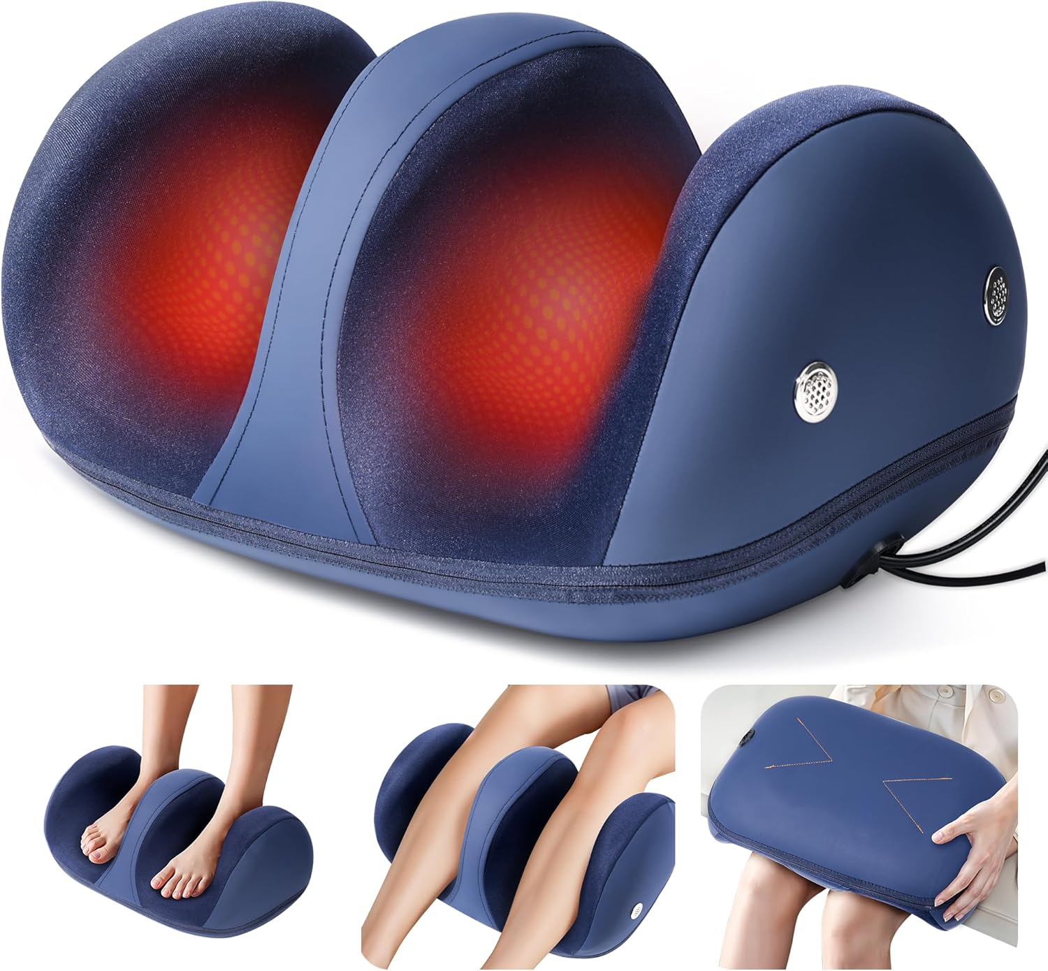 Heated Foot Massager 3D Roller Leg Calf Pain Relief Circulation