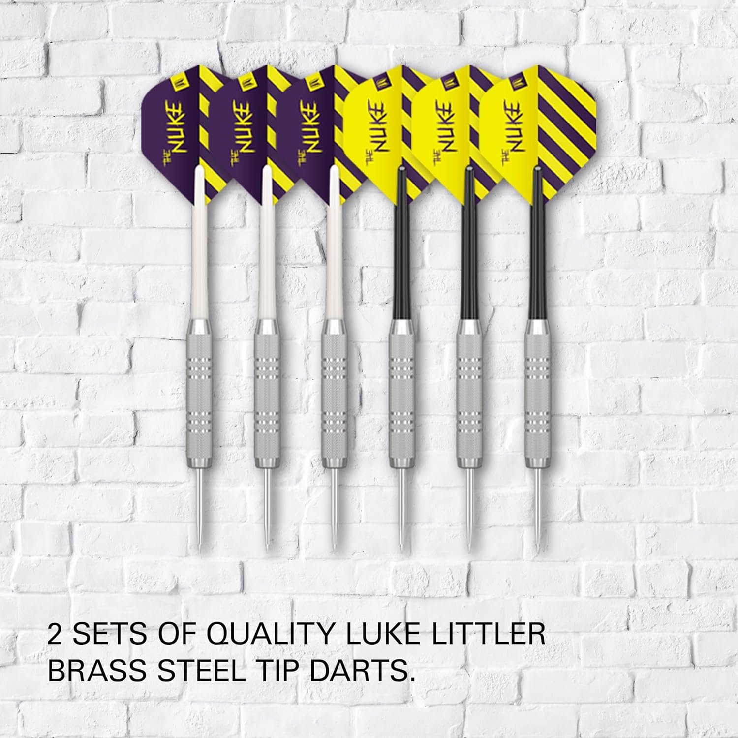 Pro Dart Board Set Steel Tip Darts Staple Free Competition Kit