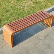 3 Seater Backless Metal Garden Bench Weatherproof Park Seat 1m