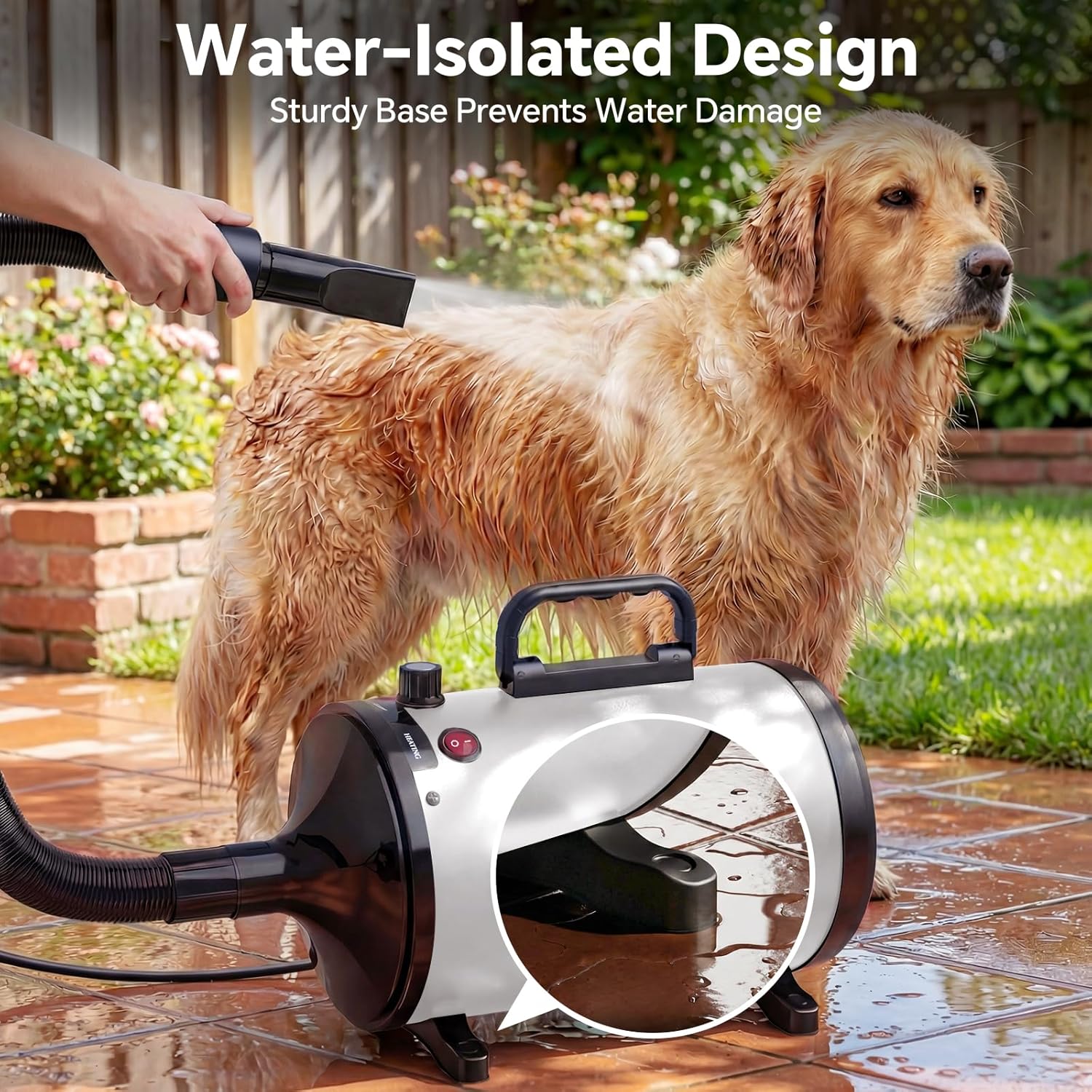 High Velocity Dog Dryer 2800W Pet Grooming Blaster 4 Nozzles