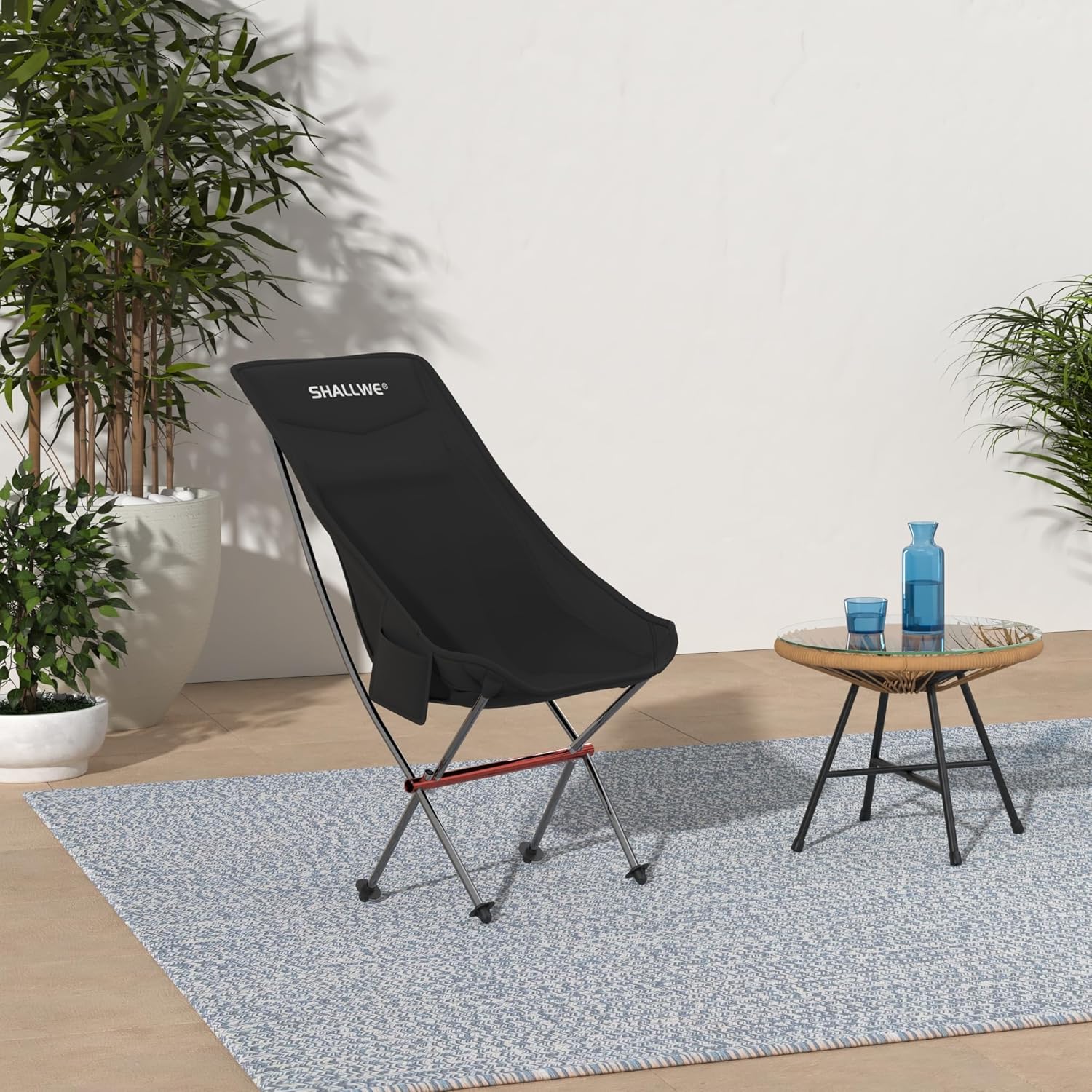 Ultralight High Back Camping Chair Foldable Aluminium Seat