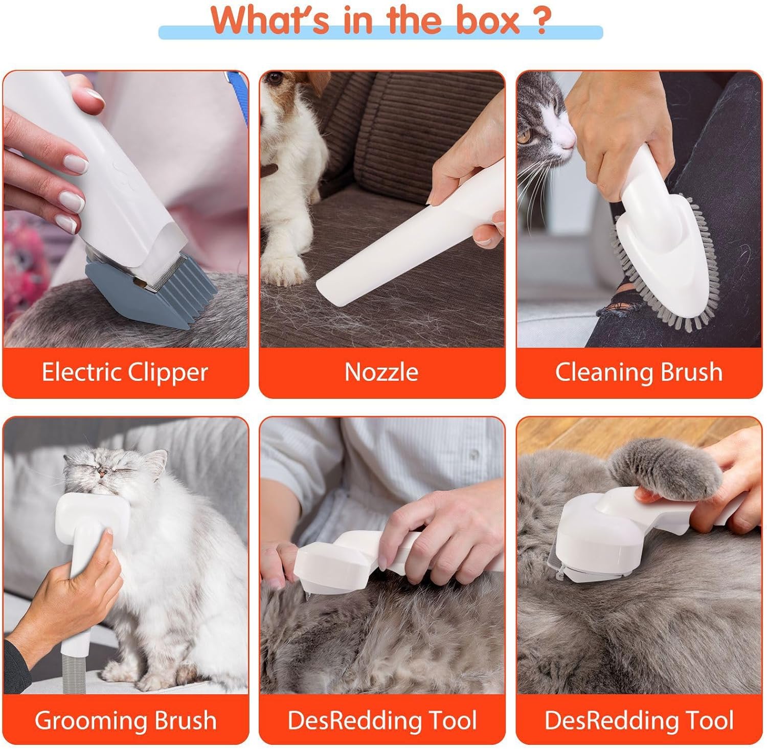 Pet Hair Removal Vacuum Kit 5 In 1 2.5L Low Noise