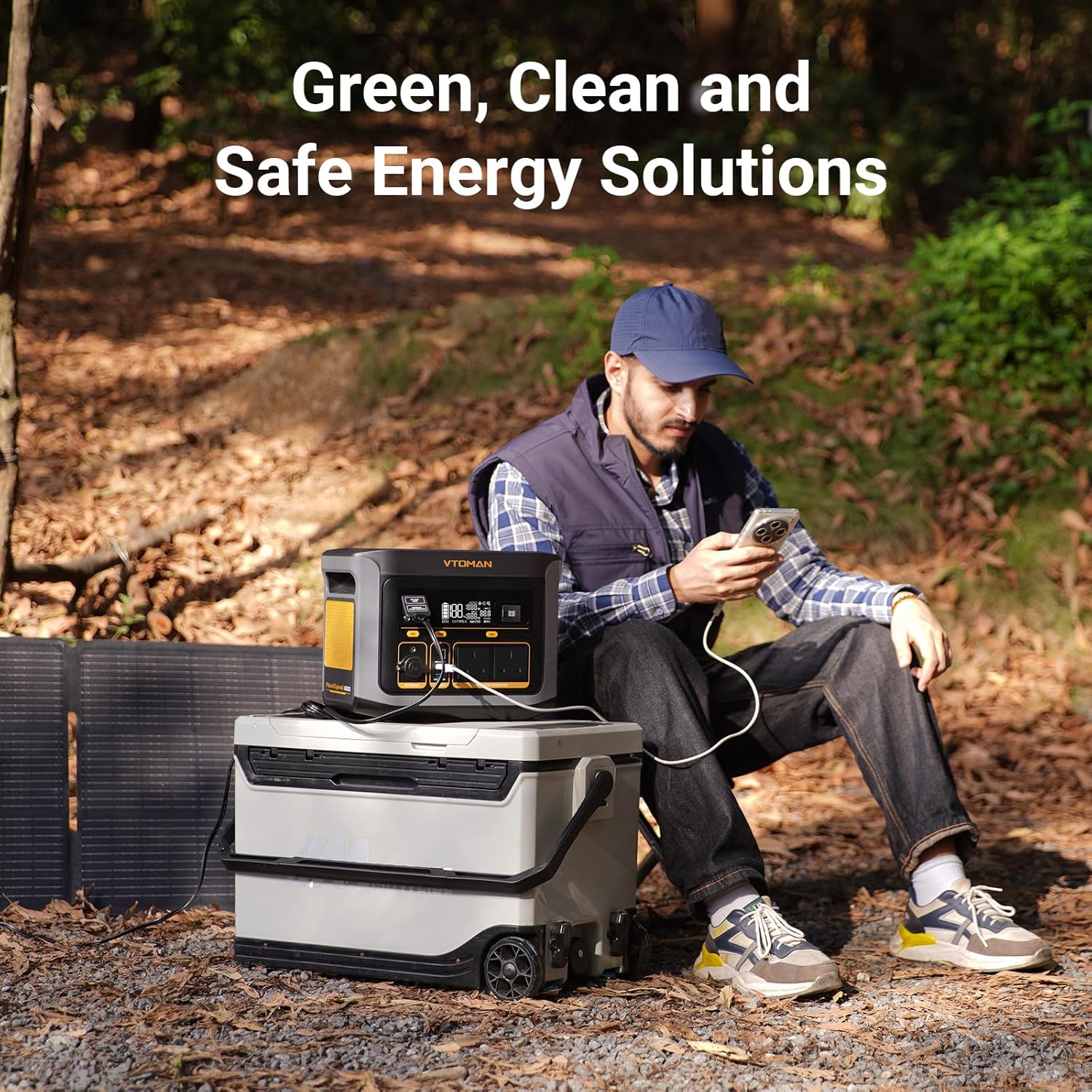 600W Portable Power Station With 400W Solar Panel 499Wh