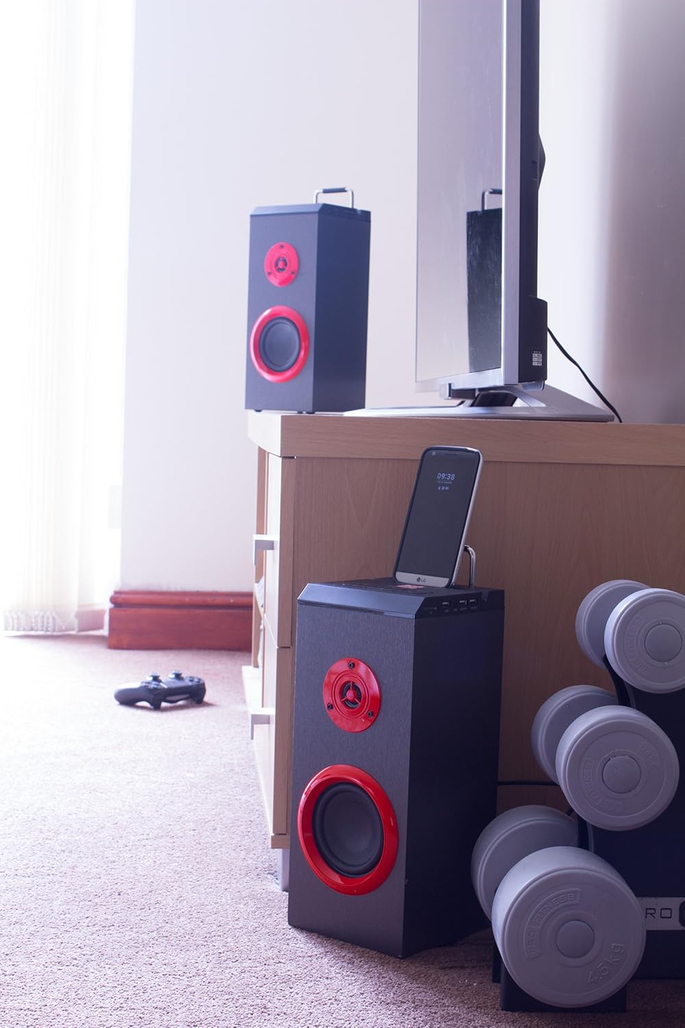 WiFi Bluetooth Tower Speaker 60W Stereo USB AUX Streaming