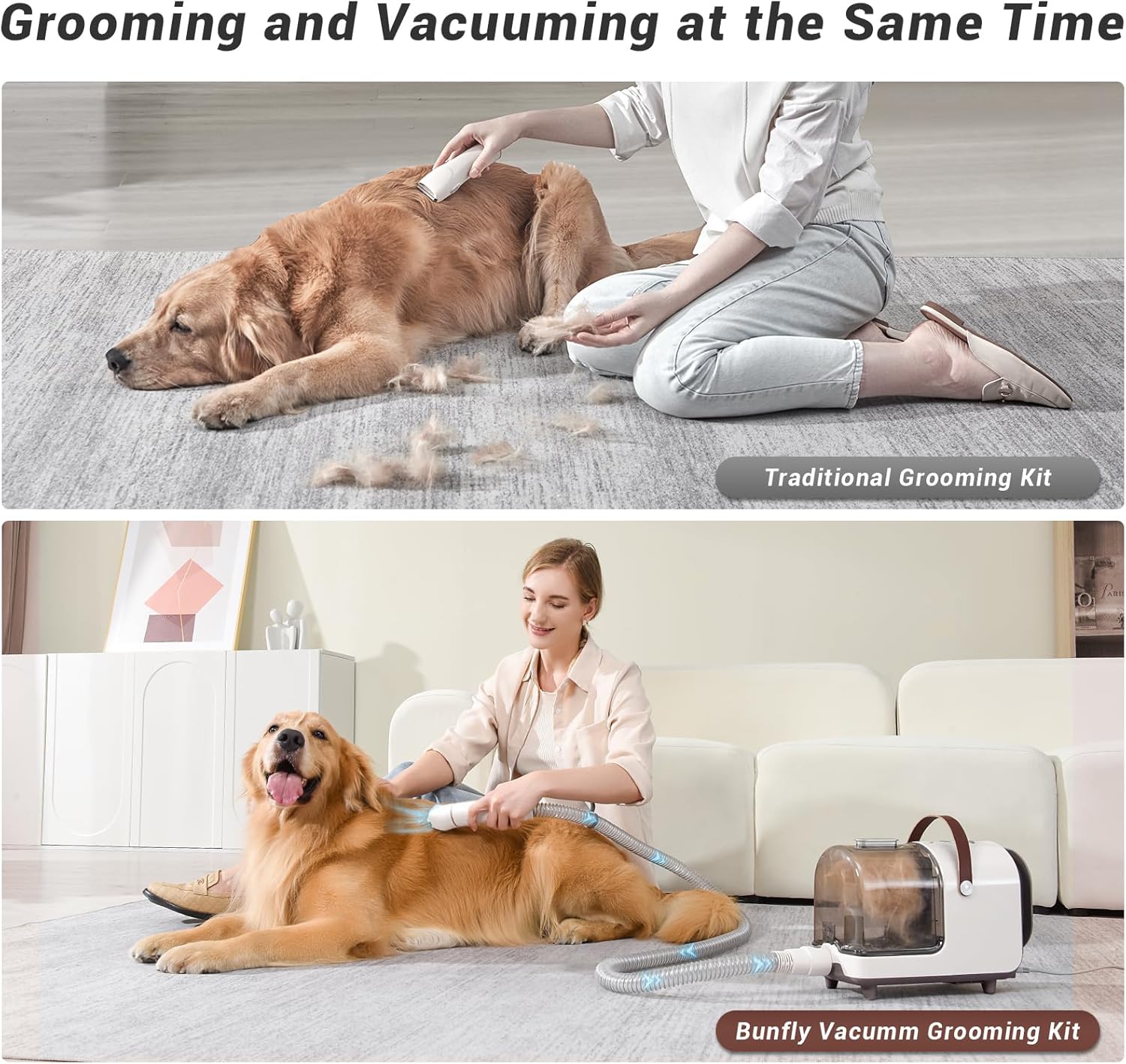 Pet Grooming Vacuum 13000Pa 16 in 1 Hair Removal Kit 3L Quiet