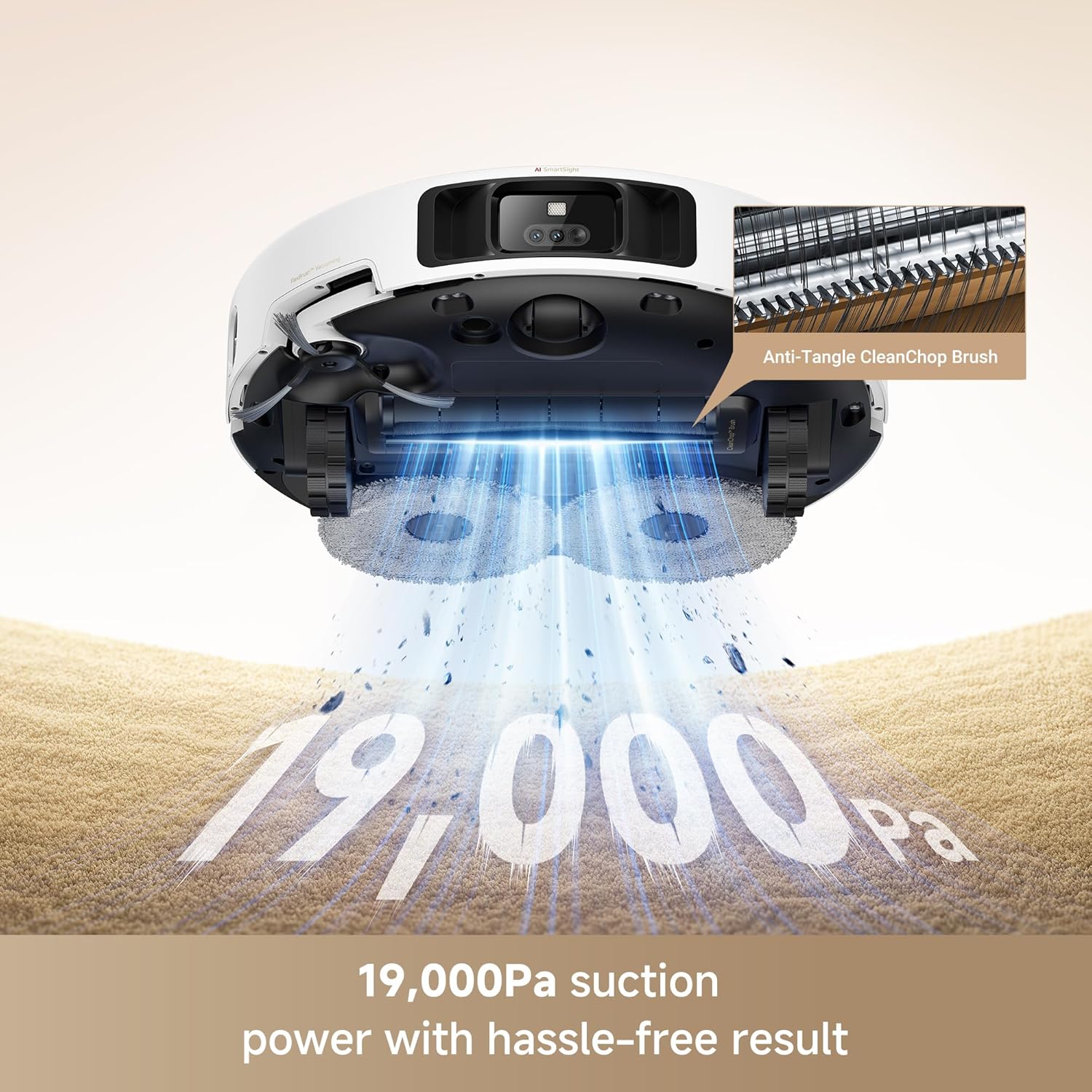 Robot Vacuum Mop 19000Pa Auto Wash Self Empty AI LiDAR WiFi