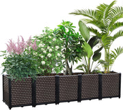 Raised Garden Bed 5 Pack Self Watering Deep Planter Box 50cm