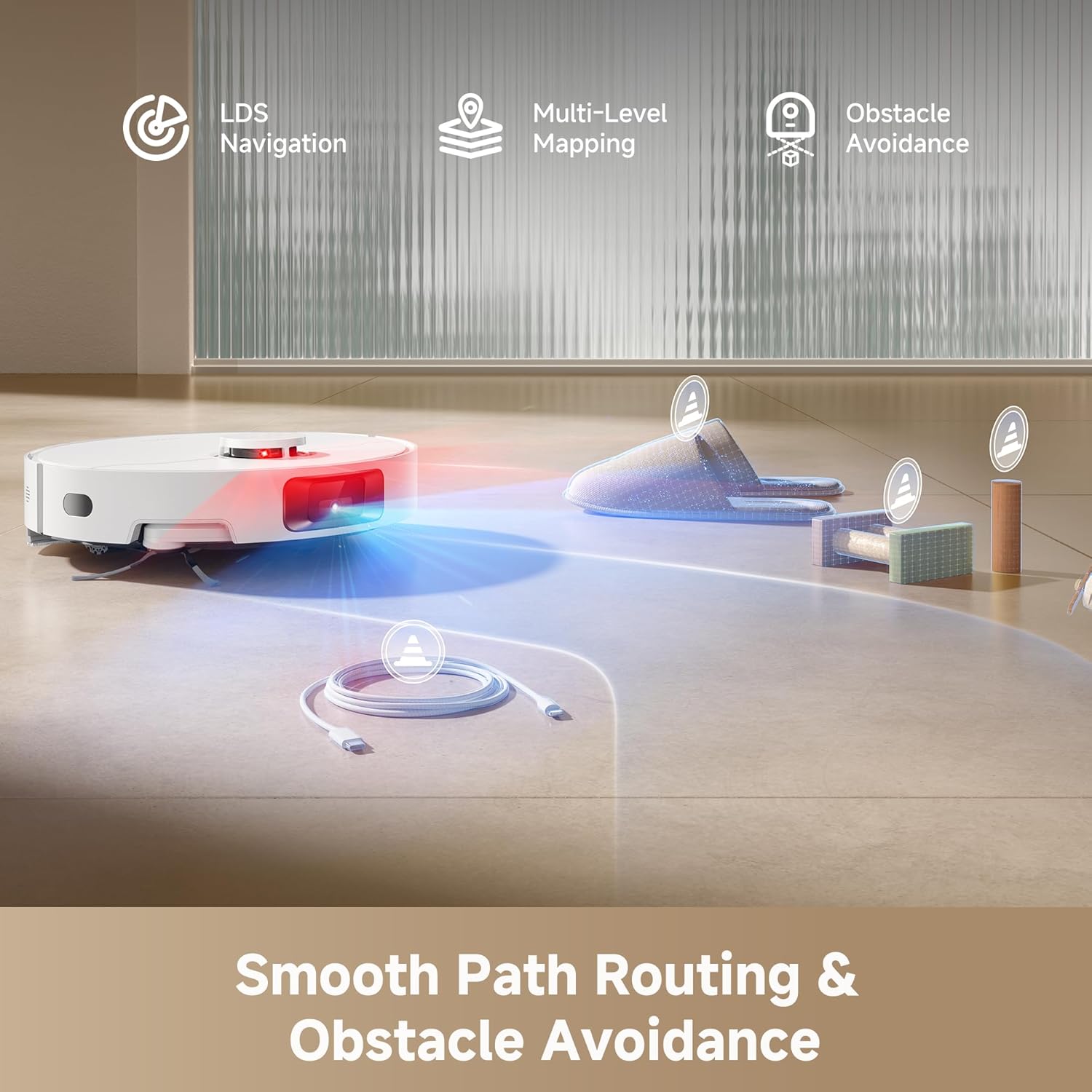 Robot Vacuum Mop Self Empty 13000Pa Smart Mapping App Control
