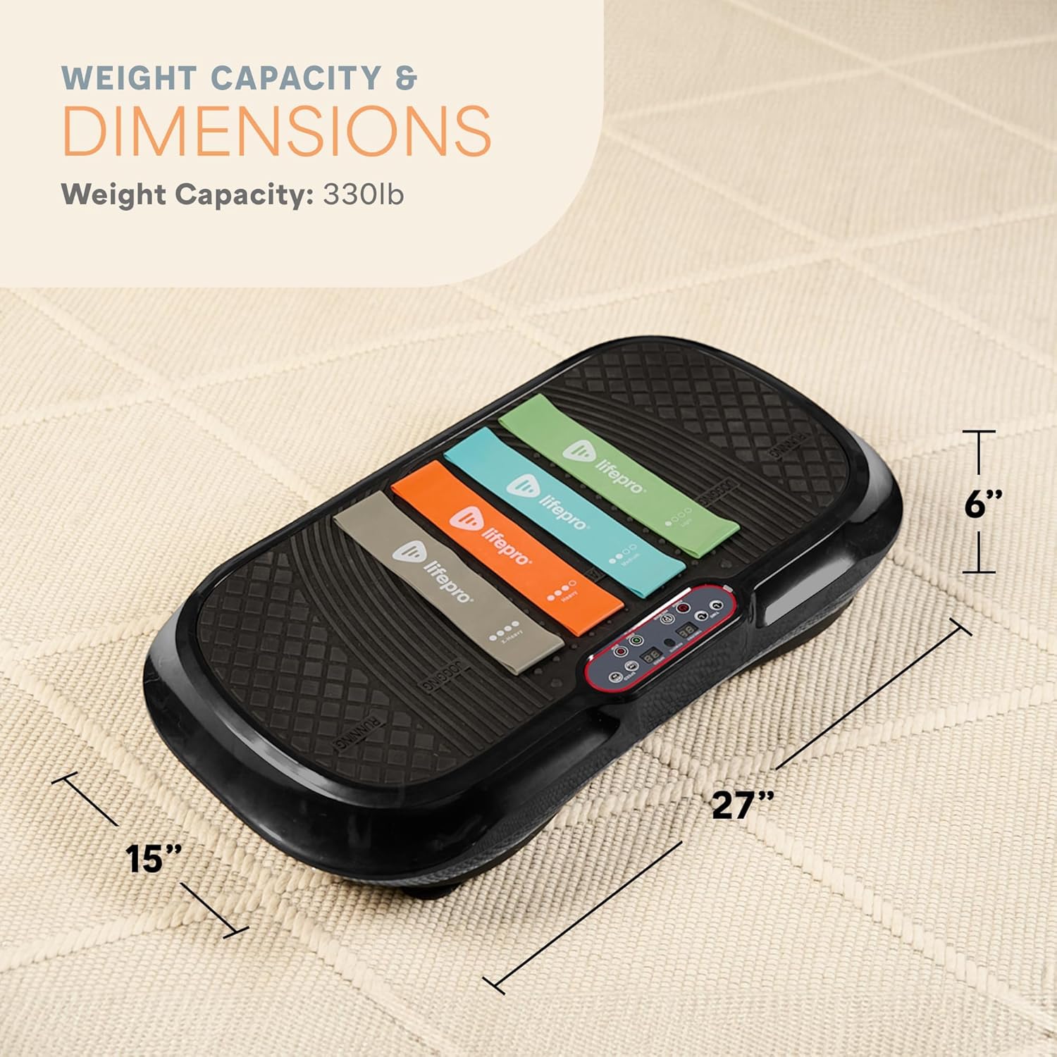 Vibration Plate Exercise Machine 99 Speed Fitness Platform Bands