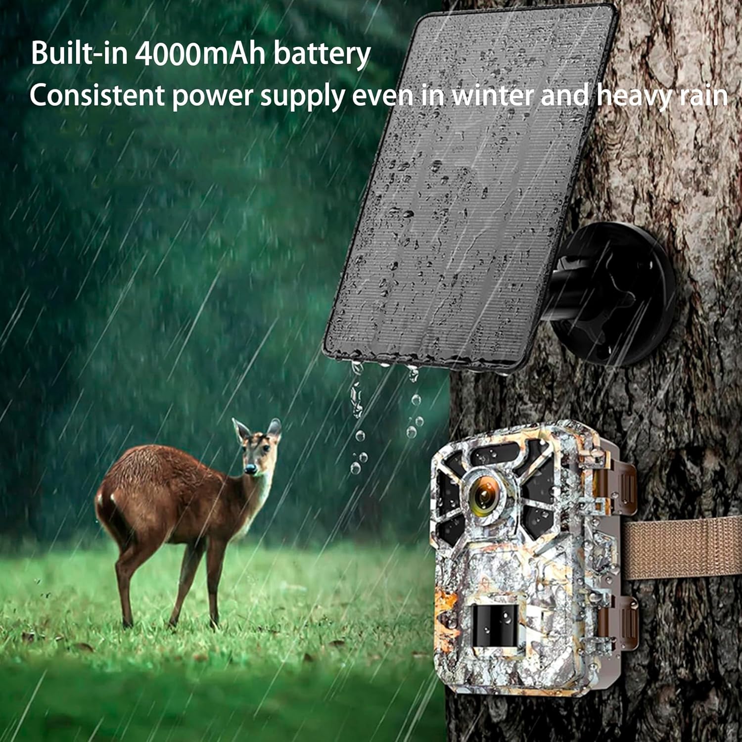 Trail Camera Solar Panel 12V 6V 4000mAh Waterproof Hunting Power