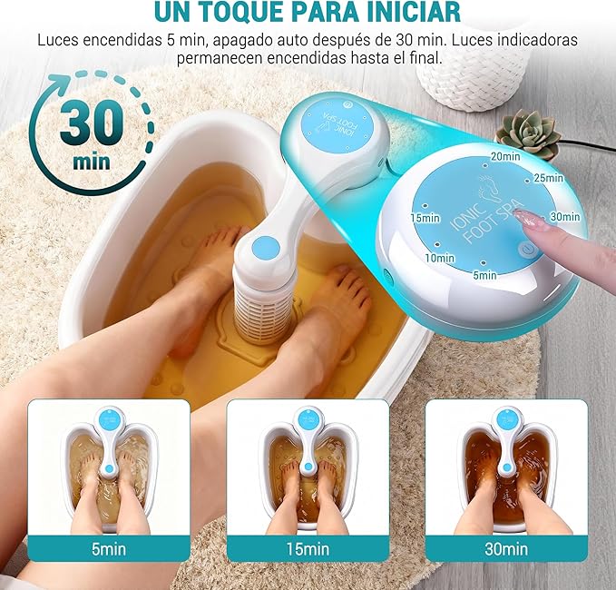 Ionic Detox Foot Bath Machine Electrolysis Spa One Button