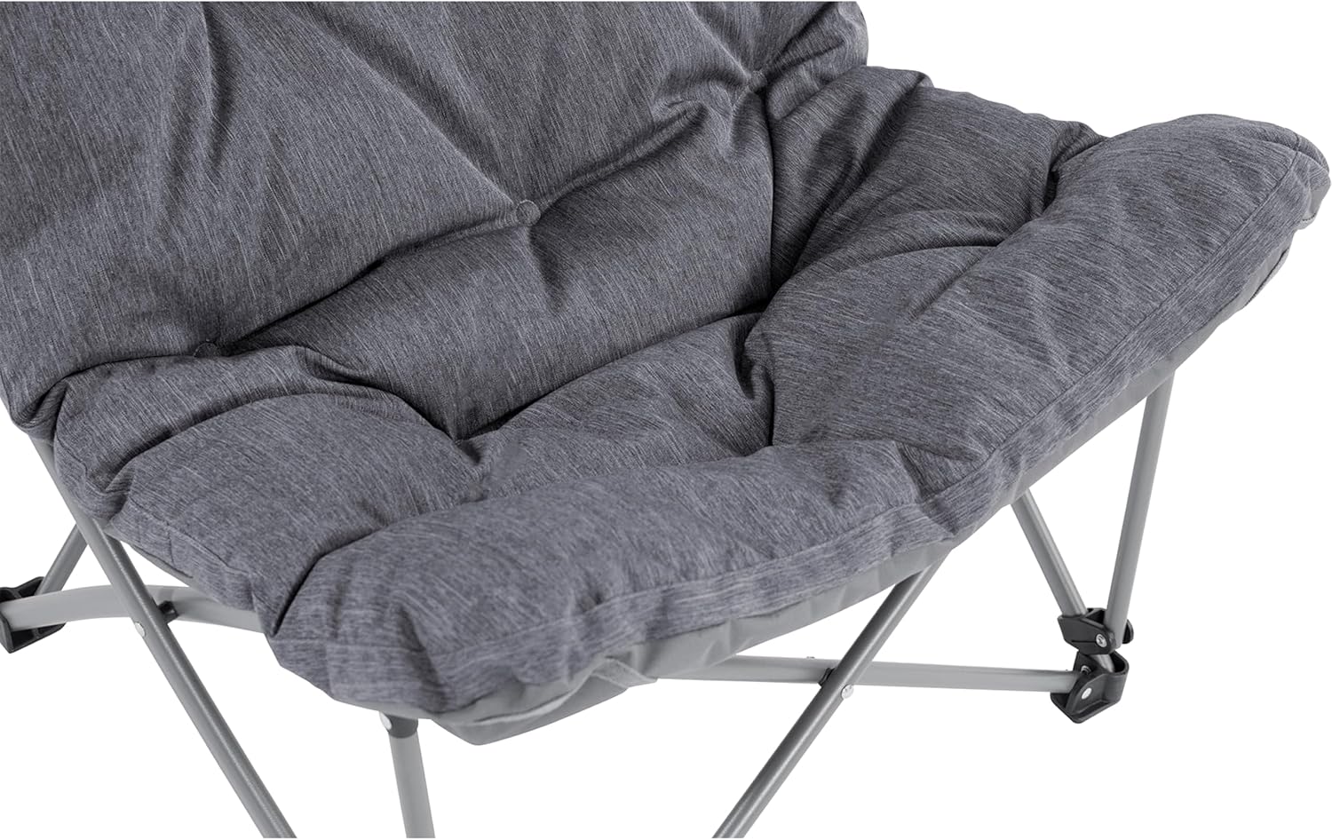 Low Camping Lounge Chair Padded Foldable Yellow