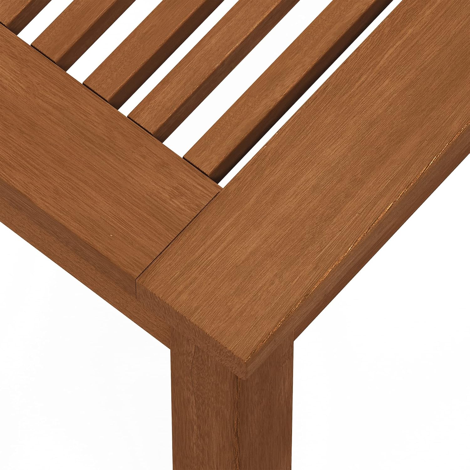 Backless Wooden Garden Bench Outdoor Patio Seat 100cm