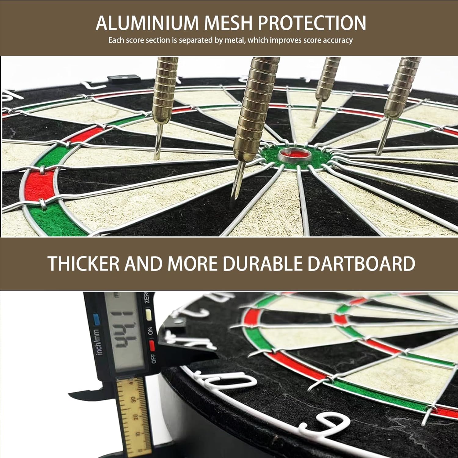 18in Bristle Dartboard Set Sisal Steel Tip Darts Professional Board