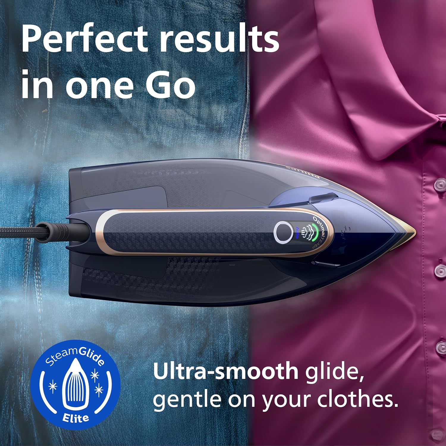 3000W Steam Iron 260g Turbo Boost Intelligent Steam Sensor 350ml Tank