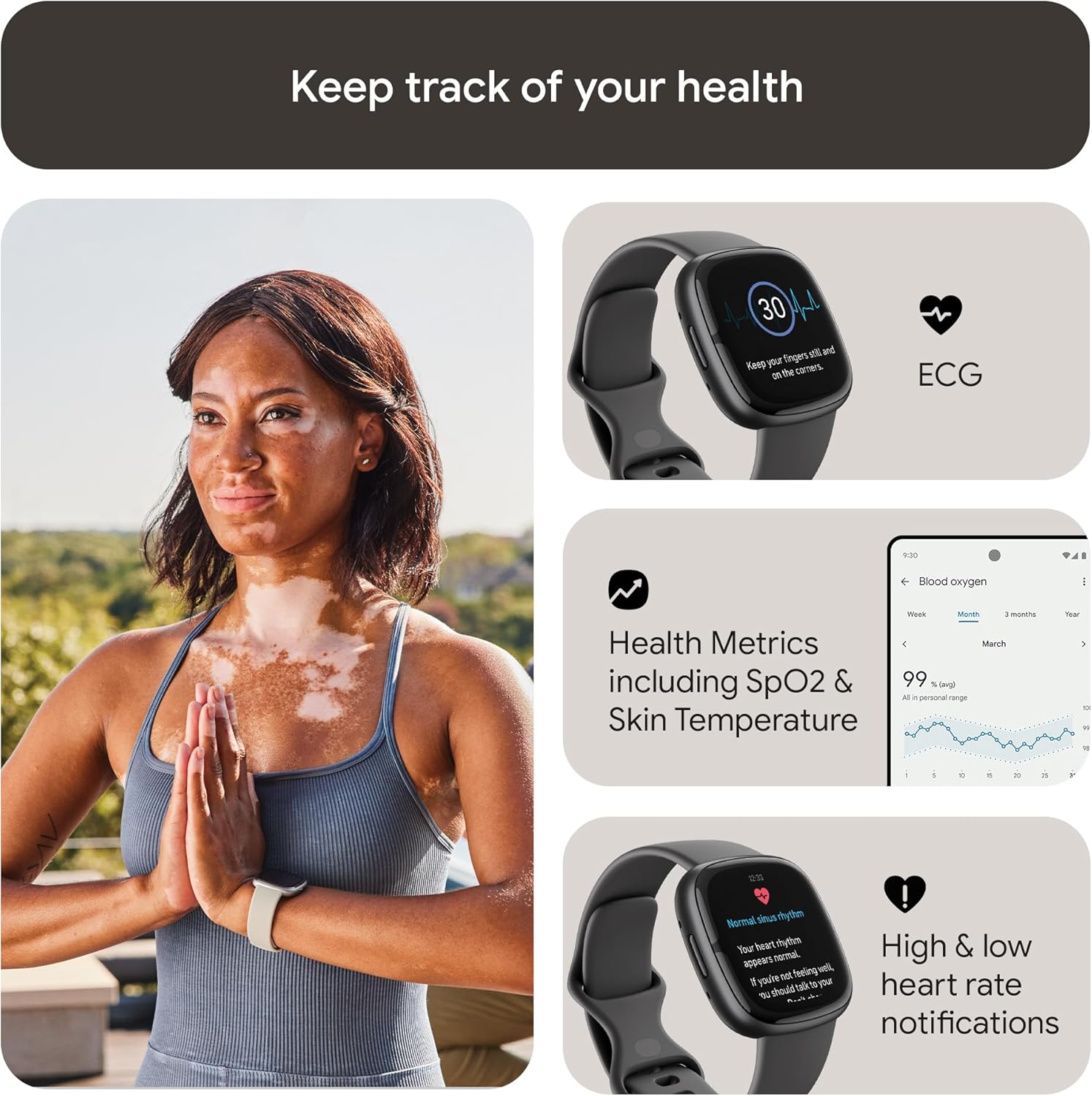 Premium Health Fitness Smart Watch GPS Sleep Stress Tracker