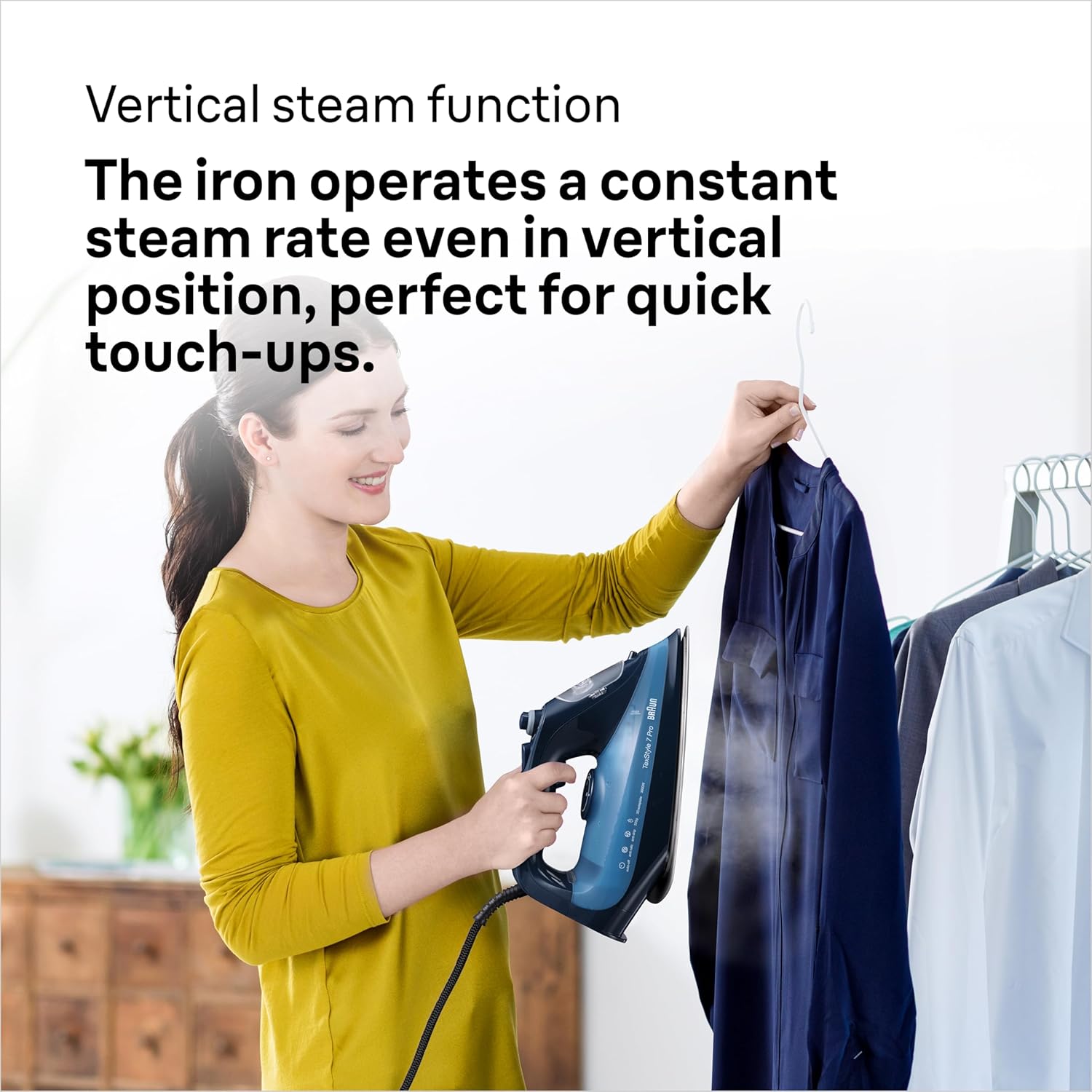 3000W Steam Iron 225g Steam Shot FreeGlide Soleplate Auto Shut Off