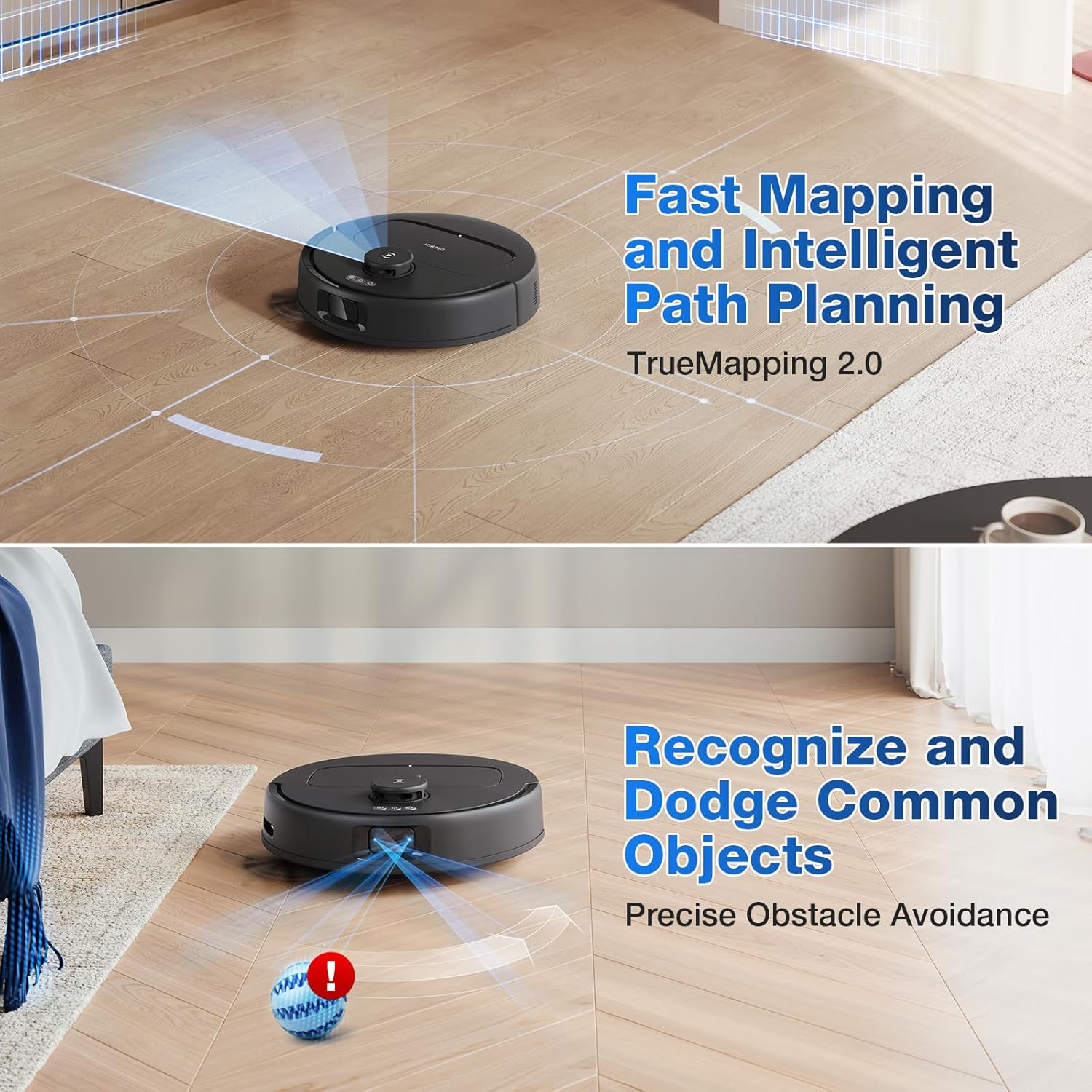 Robot Vacuum Mop 10000Pa Self Cleaning Station Hot Wash Dry