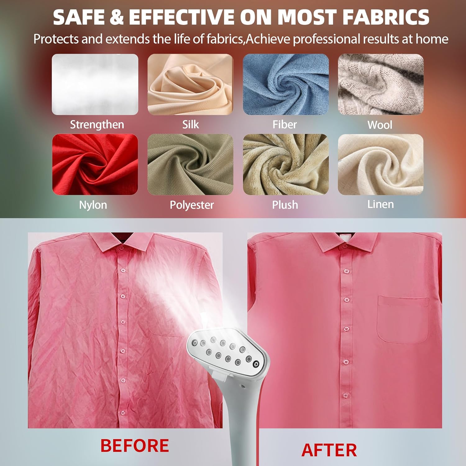 Upright Garment Steamer 2000W 2L Tank 10 Modes 30s Heat