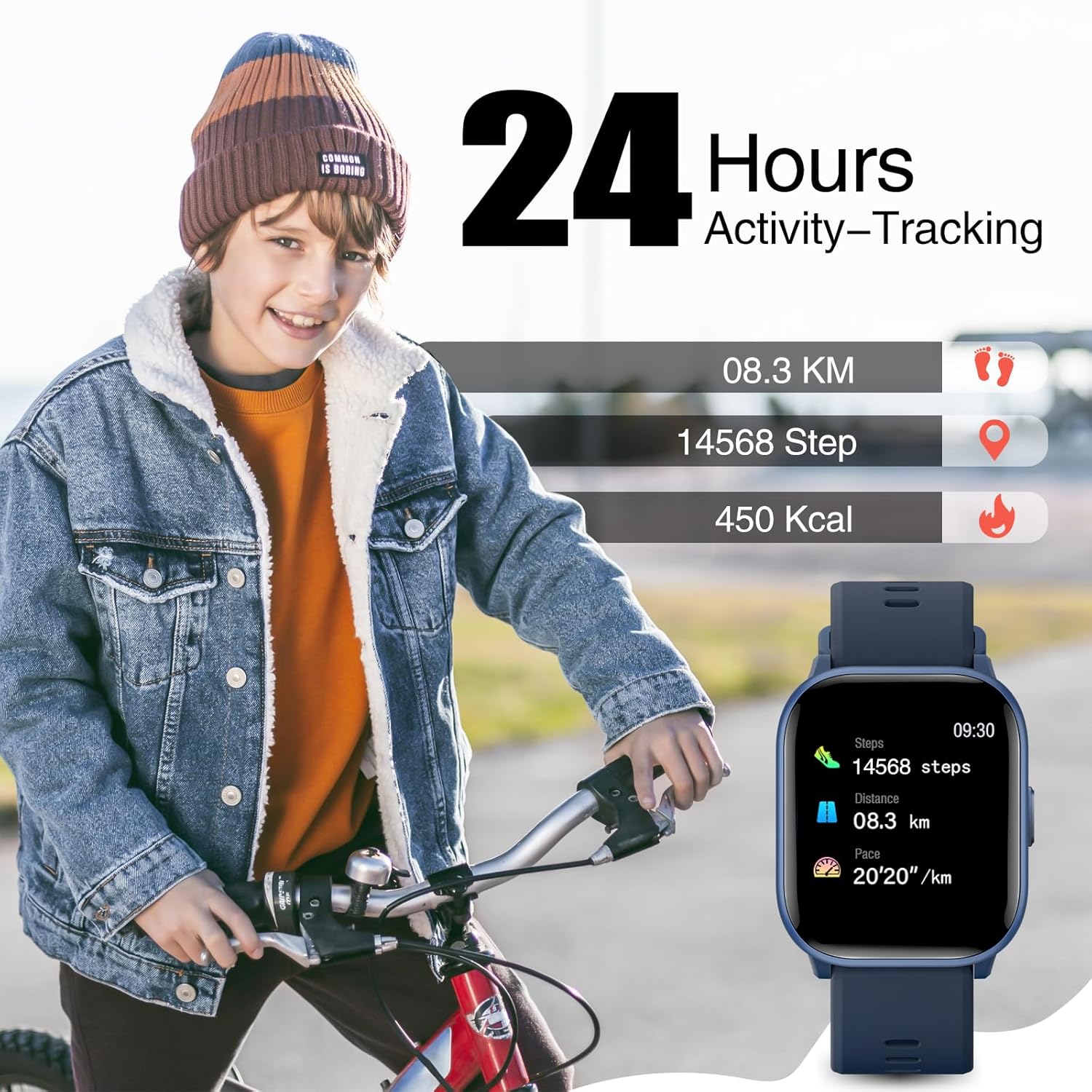 Kids Activity Smart Watch 19 Sports Heart Rate