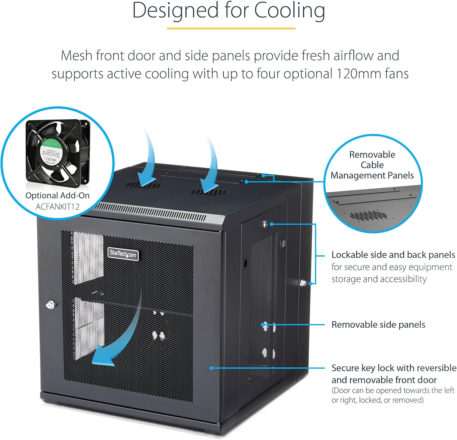 12U Wall Mount Server Rack Cabinet 19in 4 Post
