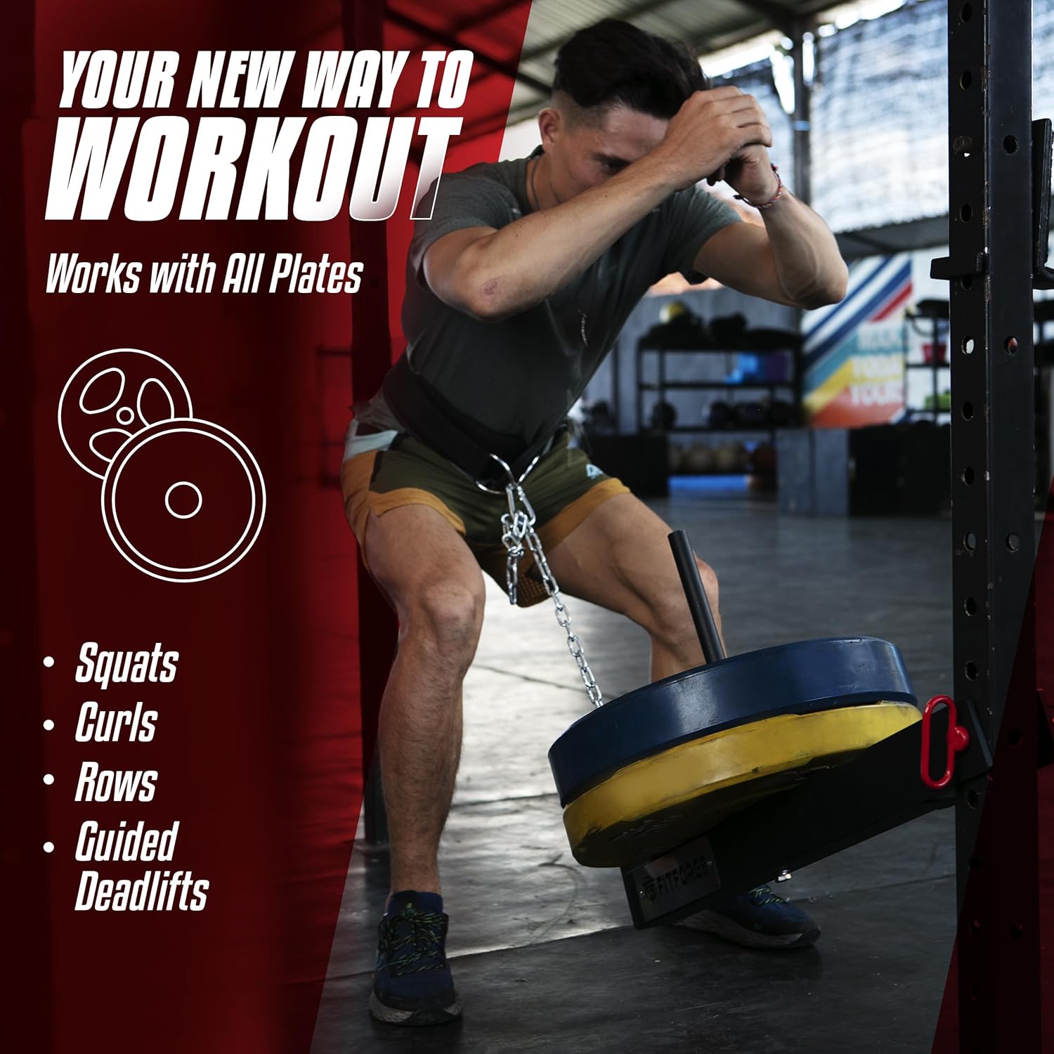 Belt Squat Attachment Power Rack Add On Heavy Duty Leg Trainer
