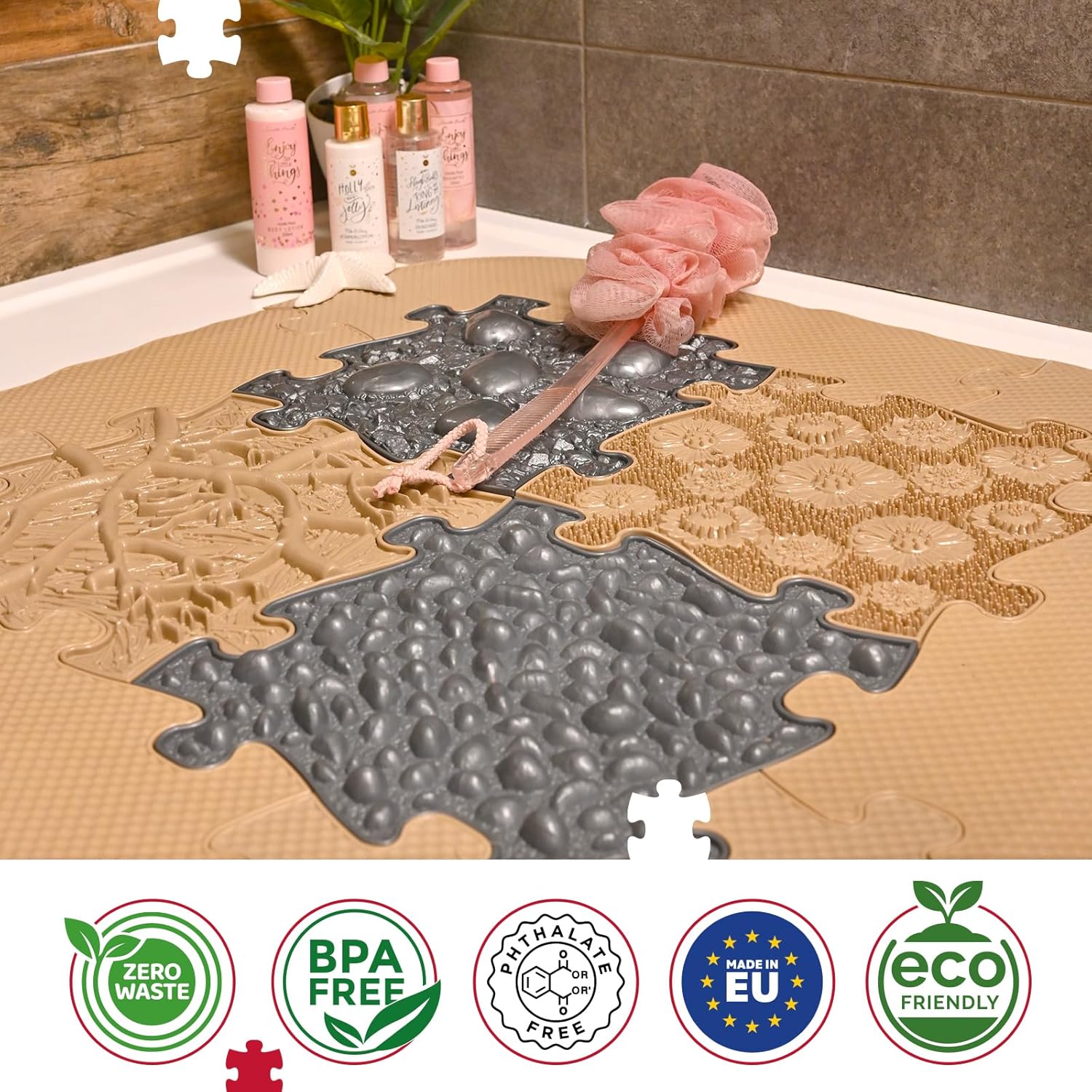 Orthopedic Foot Massage Mat Set Reflexology Anti Slip Shower Tiles