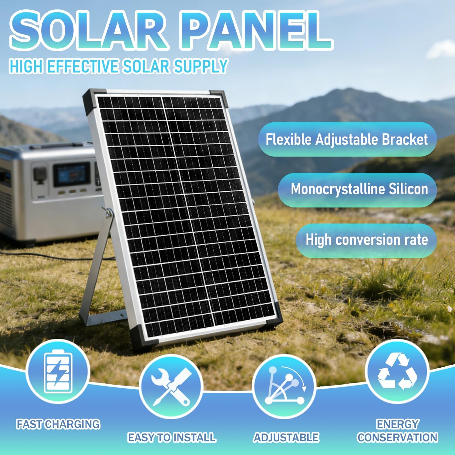 30W Solar Panel Kit 12V Battery Charger Maintainer PWM