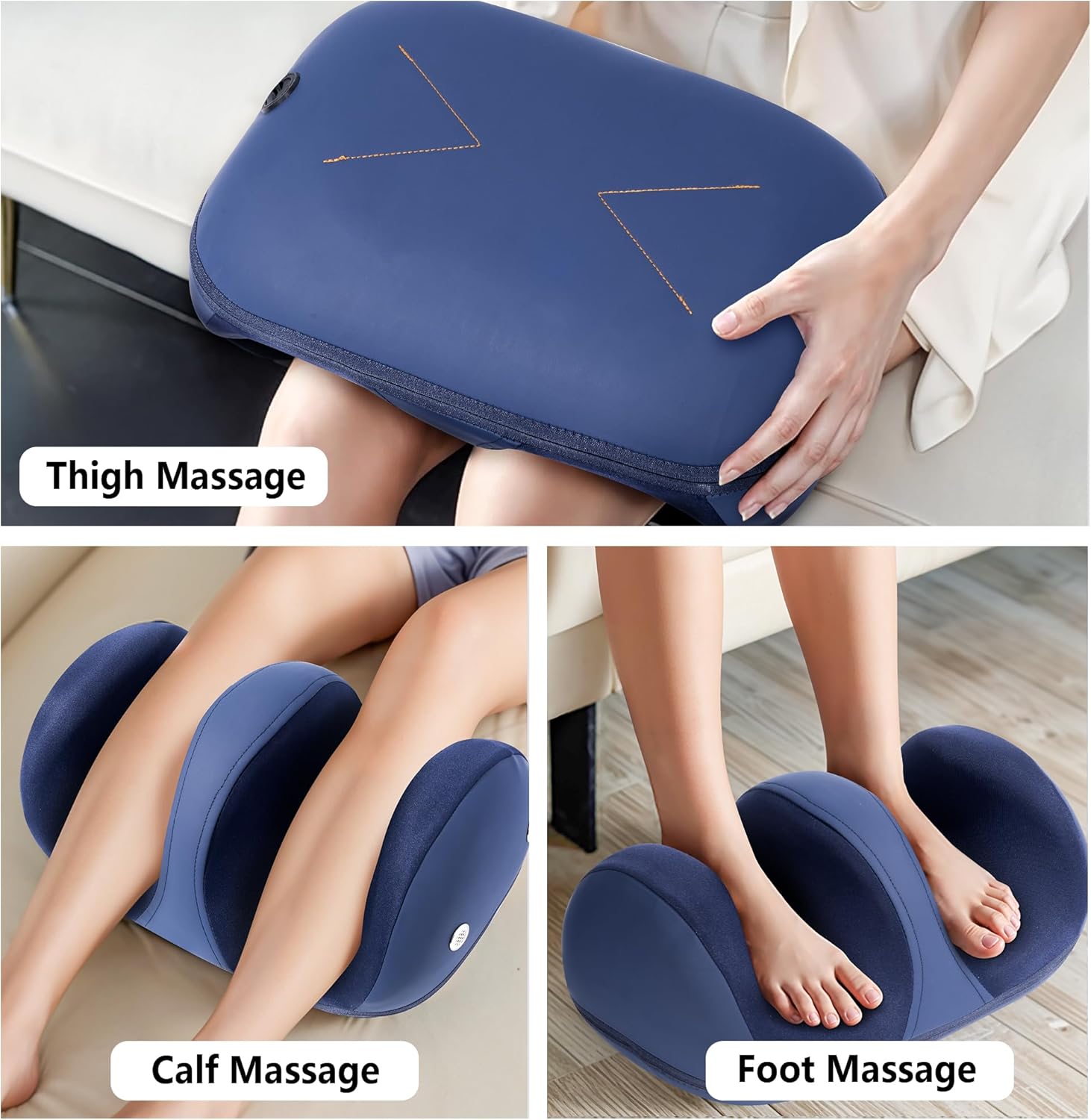 Heated Foot Massager 3D Roller Leg Calf Pain Relief Circulation