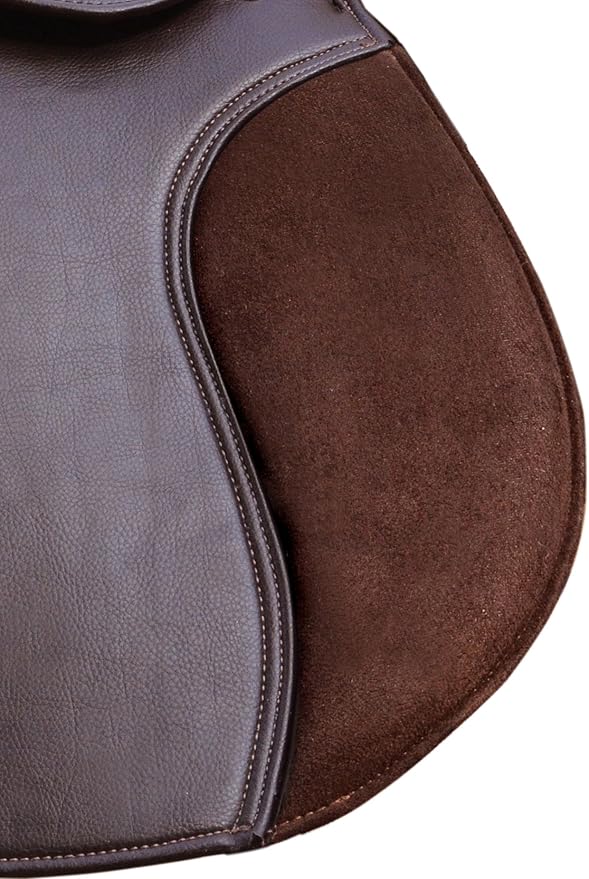 Brown Synthetic GP Horse Saddle 17 Inch Wide Fit Suede