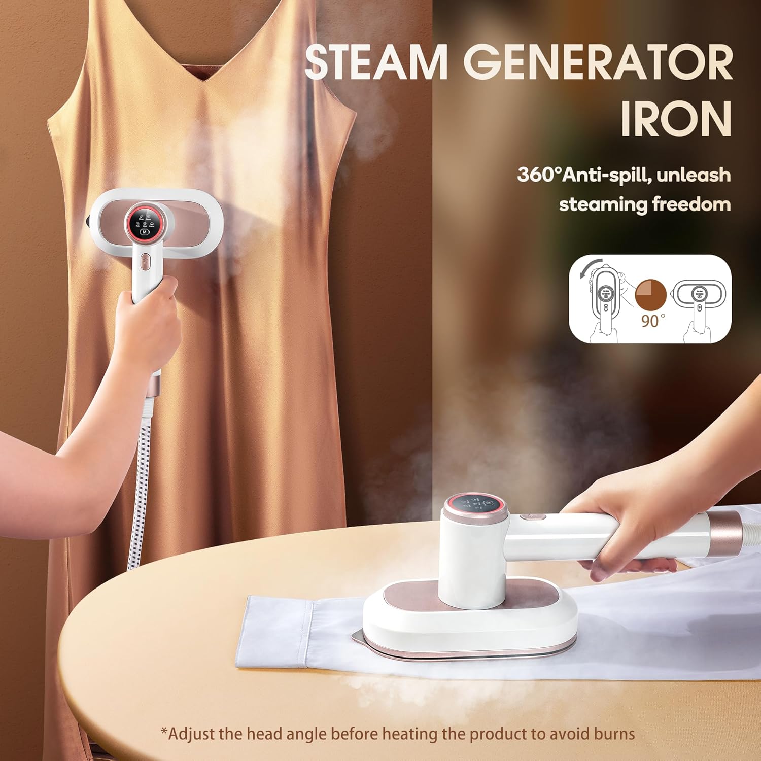 Steam Generator Iron 1600W Clothes Steamer Station 1.2L Tank