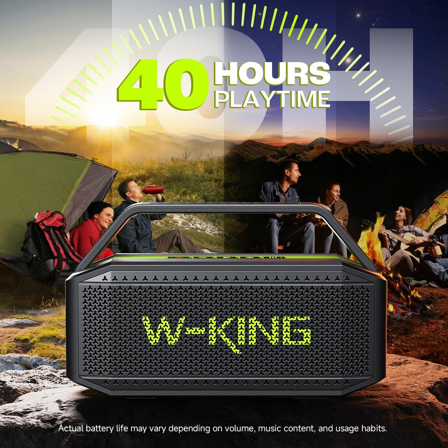 Bluetooth Speaker 100W Portable Loud Waterproof Bass 40H