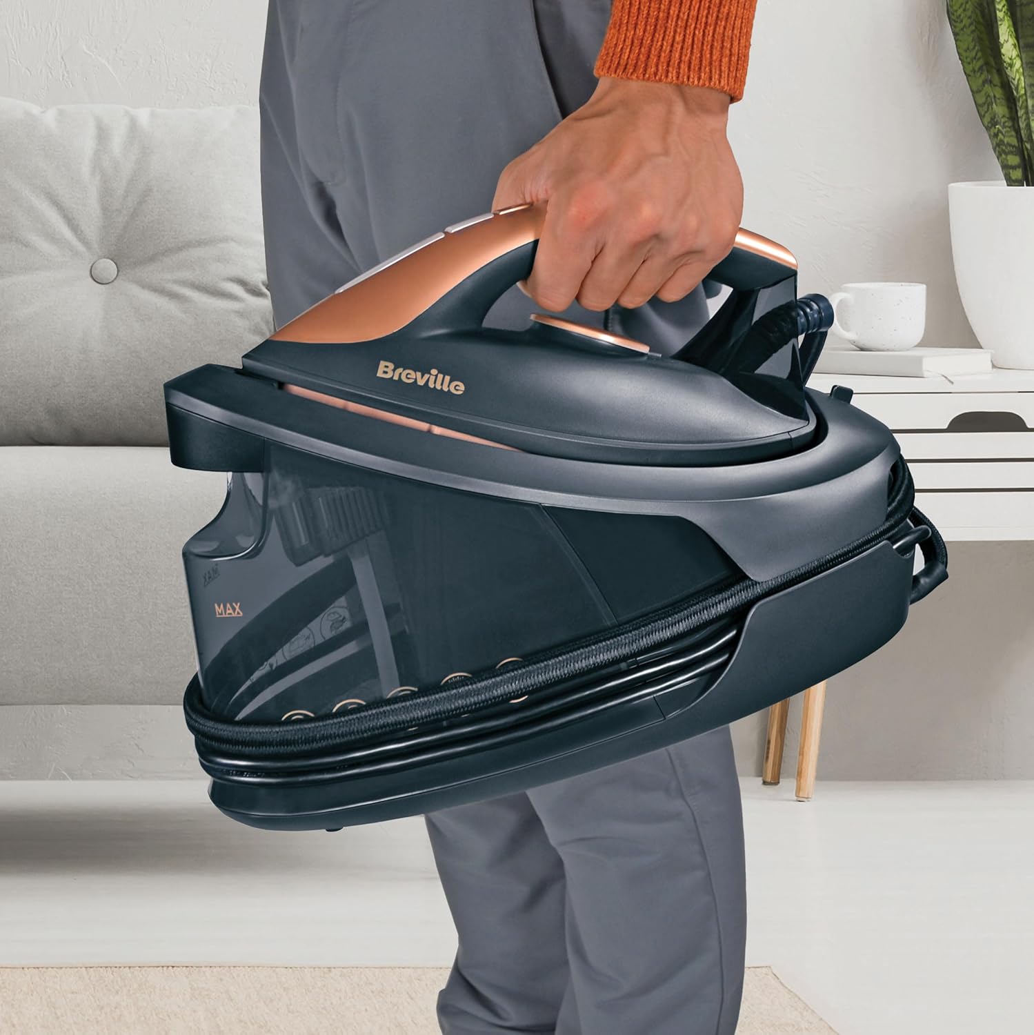 2400W Steam Generator Iron 6.5 Bar Pressure 1.5L Tank Ceramic Soleplate