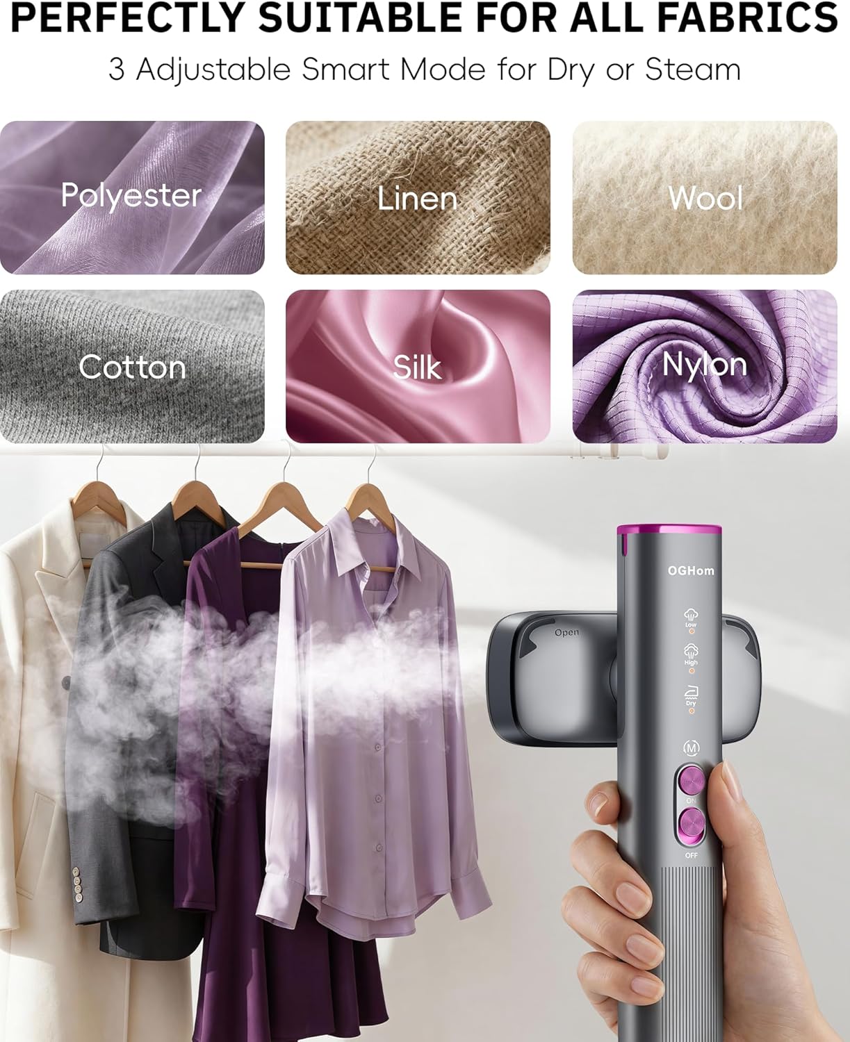 Travel Garment Steamer 3 In 1 Portable Clothes Wrinkle Remover