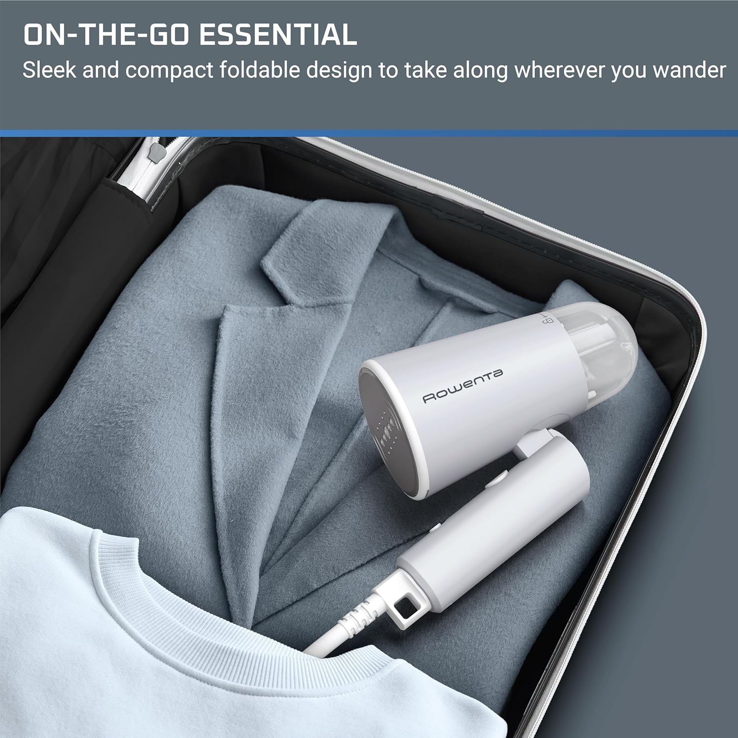 Travel Garment Steamer 1100W Foldable 25s Heat Portable