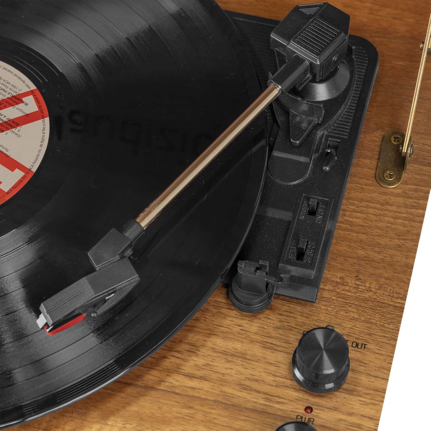 Retro Record Player with Legs Bluetooth Vinyl Turntable MP3 Recorder
