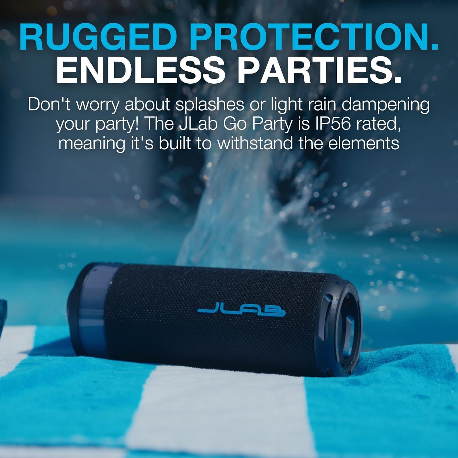 Portable Bluetooth Party Speaker RGB Lights 16H Playtime Waterproof